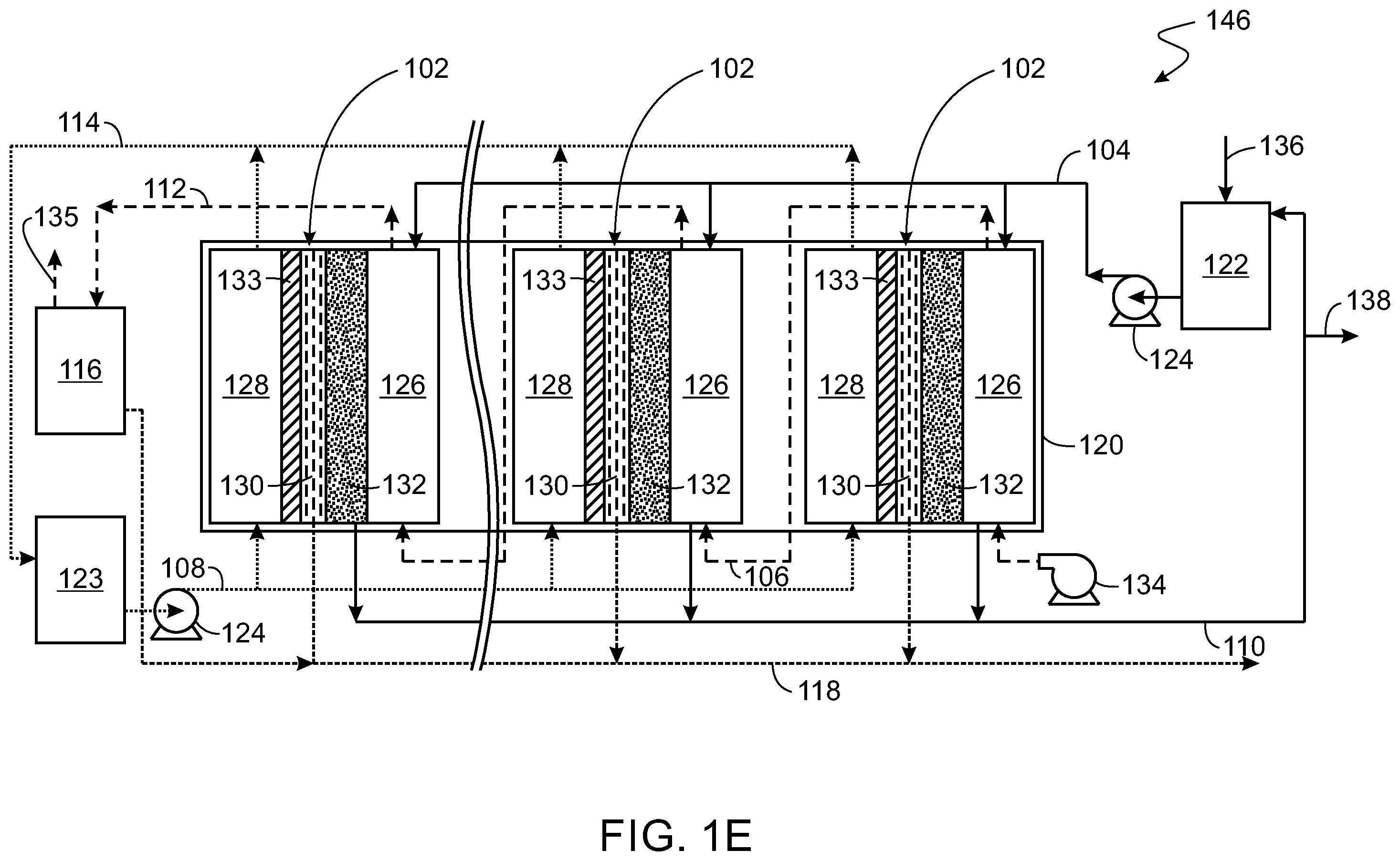 Patent US12551848 Figure 5 – Multi-stage permeate gap membrane distillation system and process