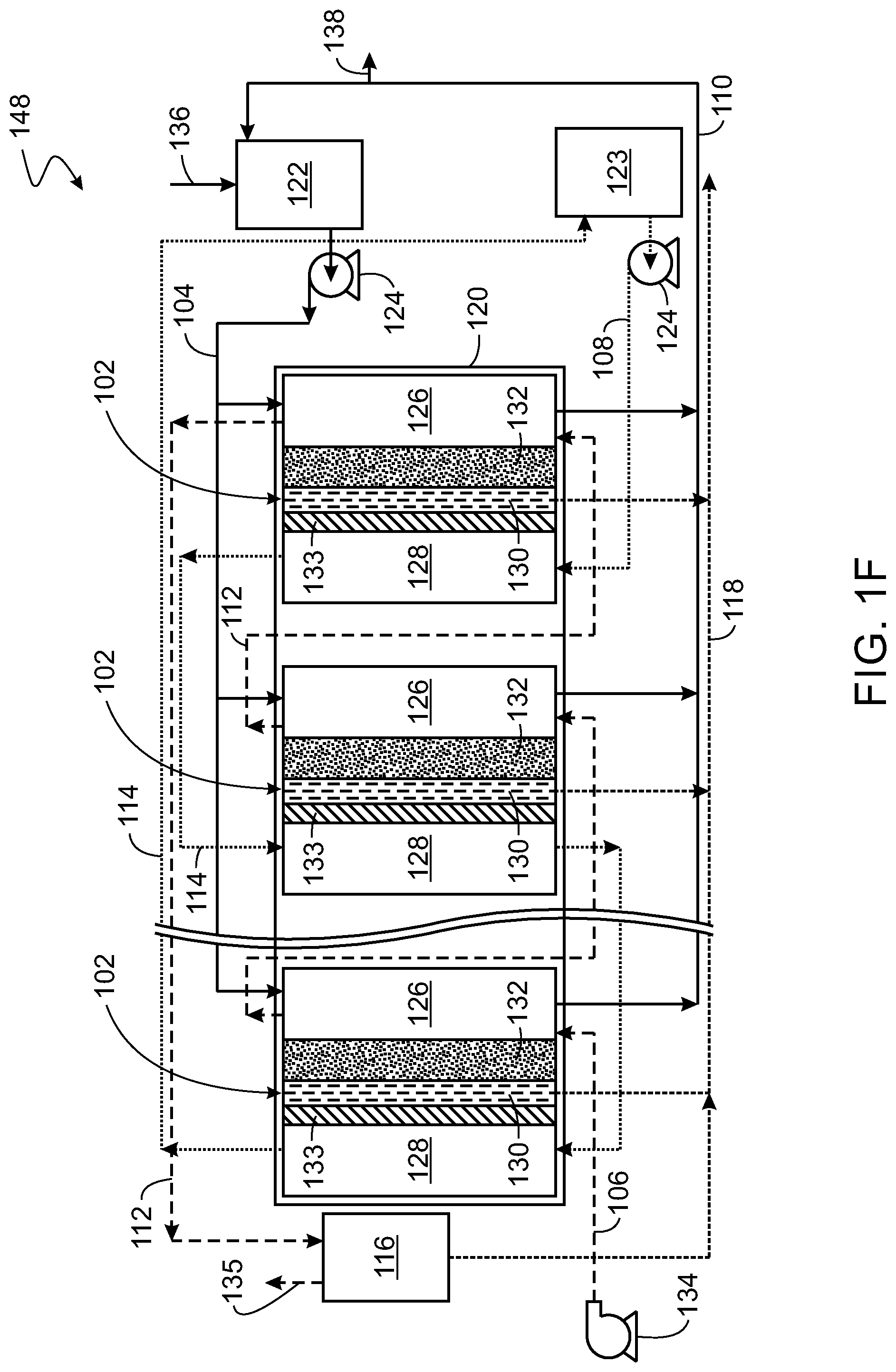 Patent US12551848 Figure 6 – Multi-stage permeate gap membrane distillation system and process