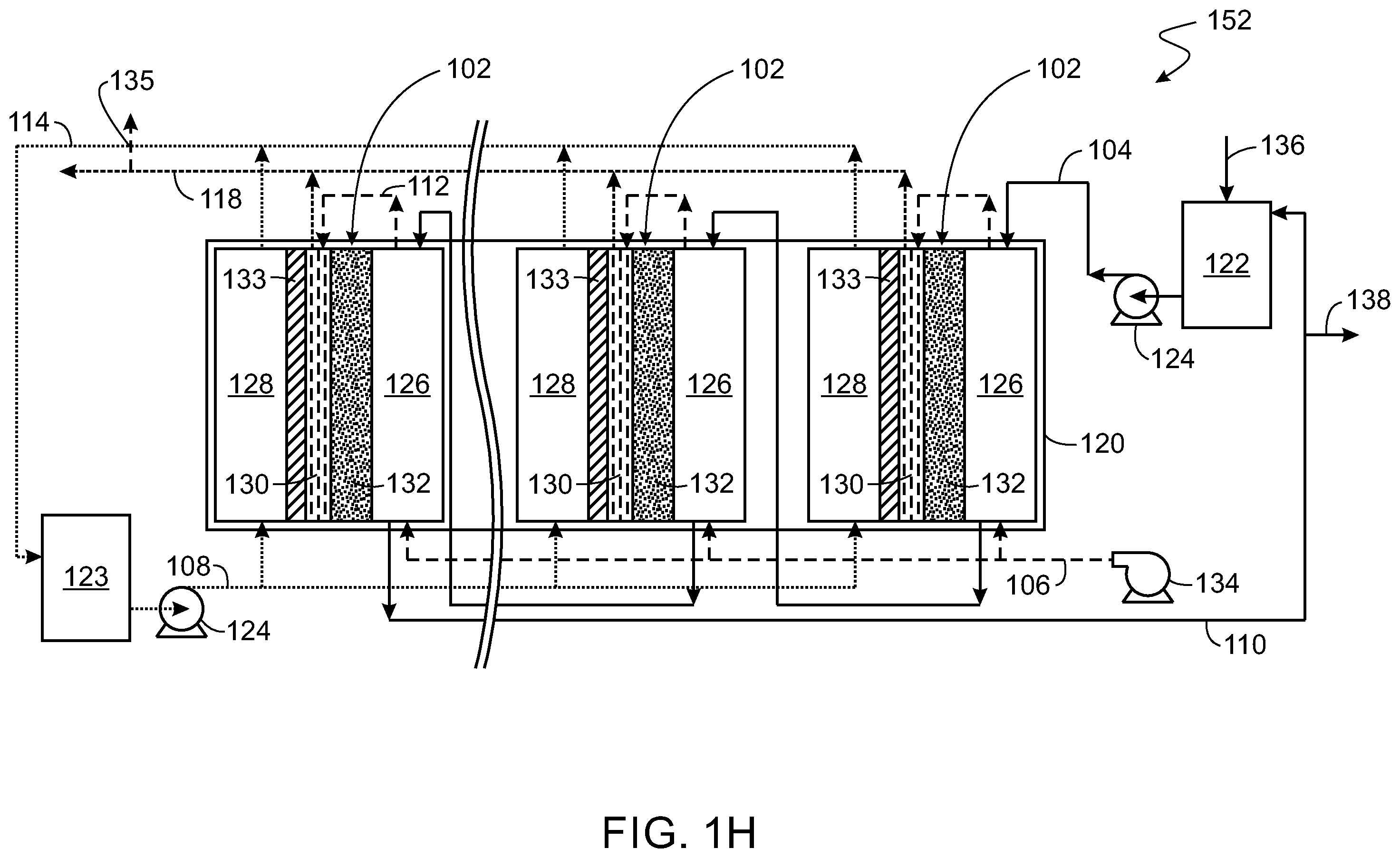 Patent US12551848 Figure 8 – Multi-stage permeate gap membrane distillation system and process