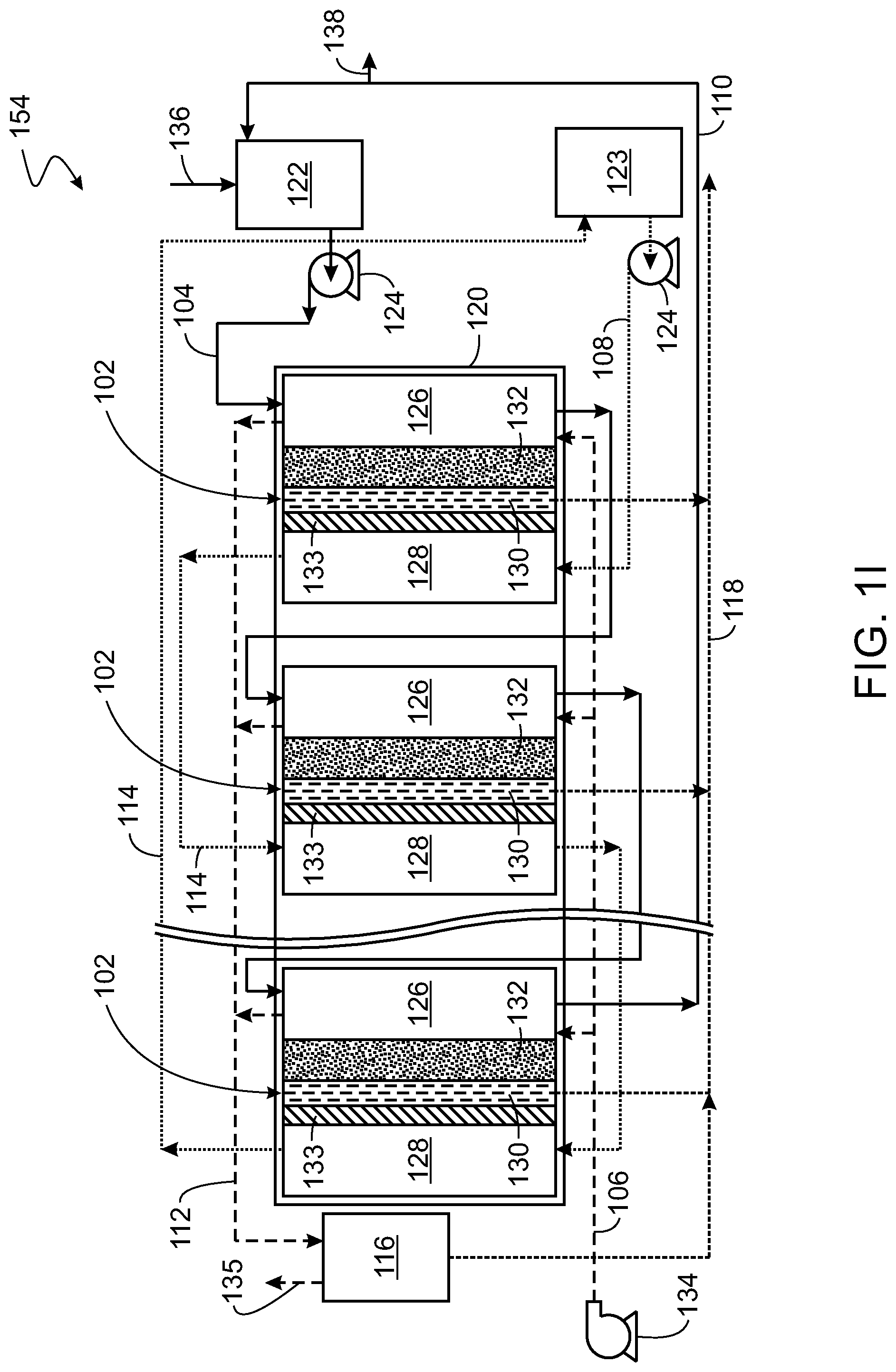 Patent US12551848 Figure 9 – Multi-stage permeate gap membrane distillation system and process