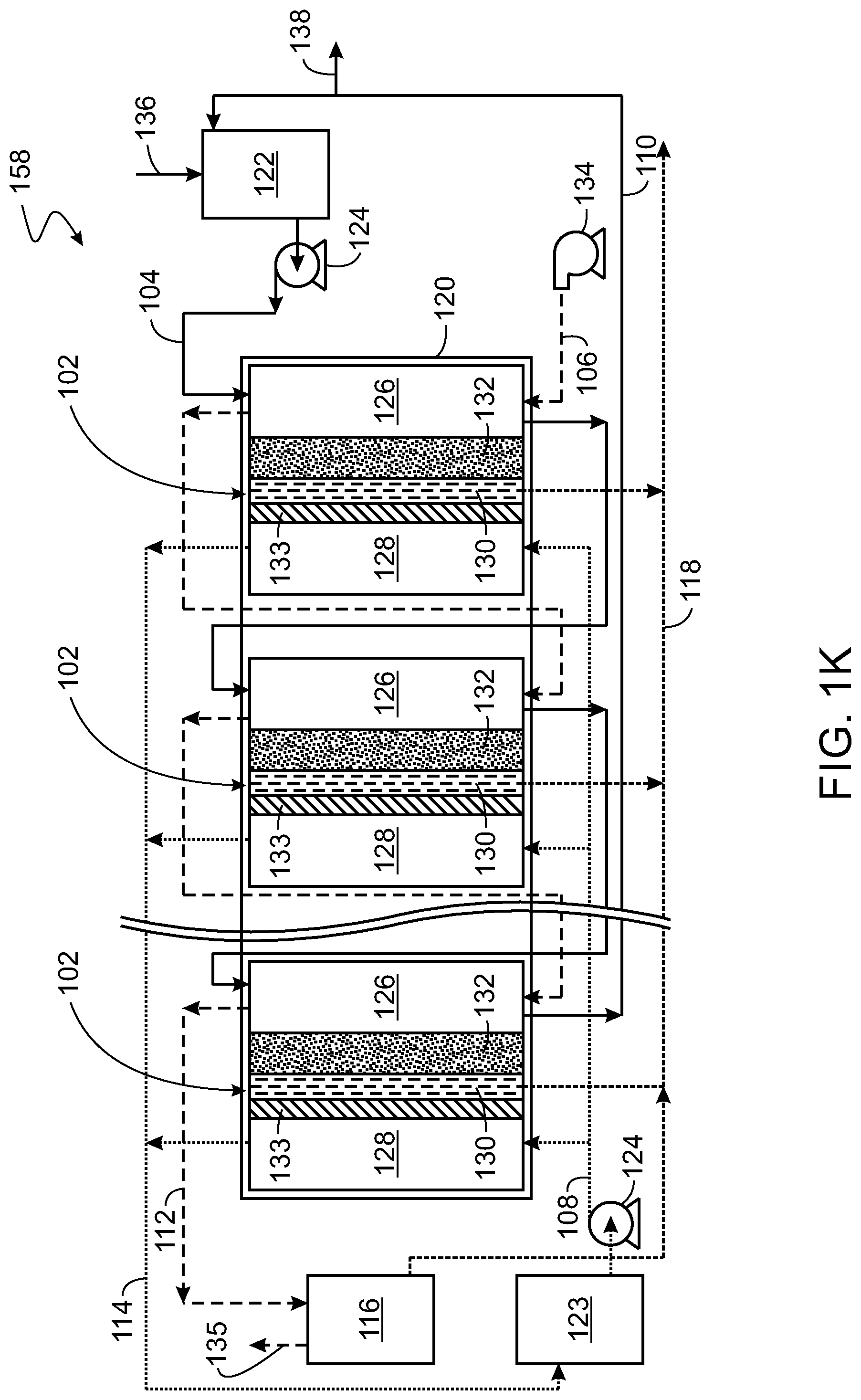 Patent US12551848 Figure 11 – Multi-stage permeate gap membrane distillation system and process