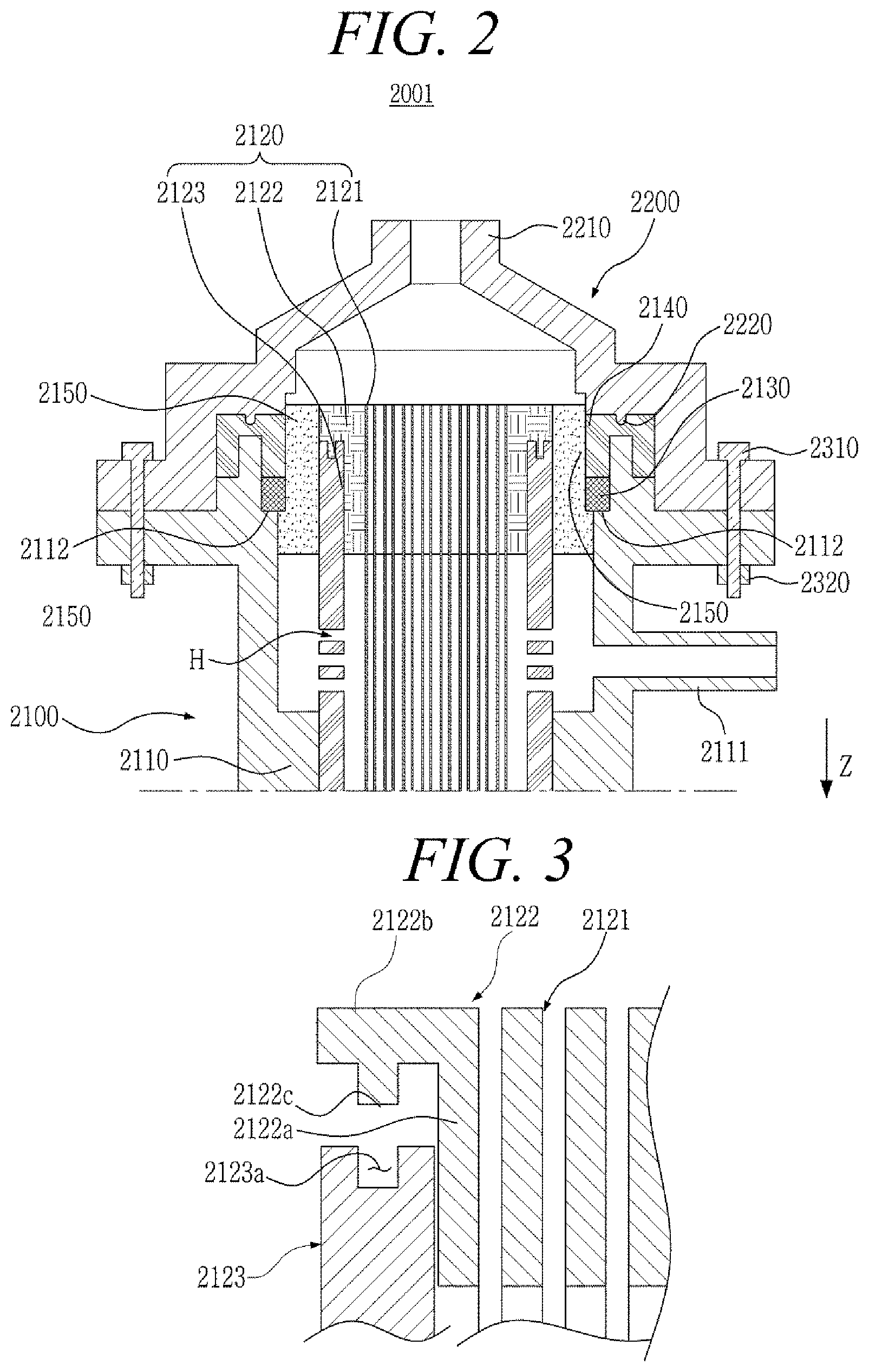 Patent US12551850 Figure 2 – Fuel cell membrane humidifier