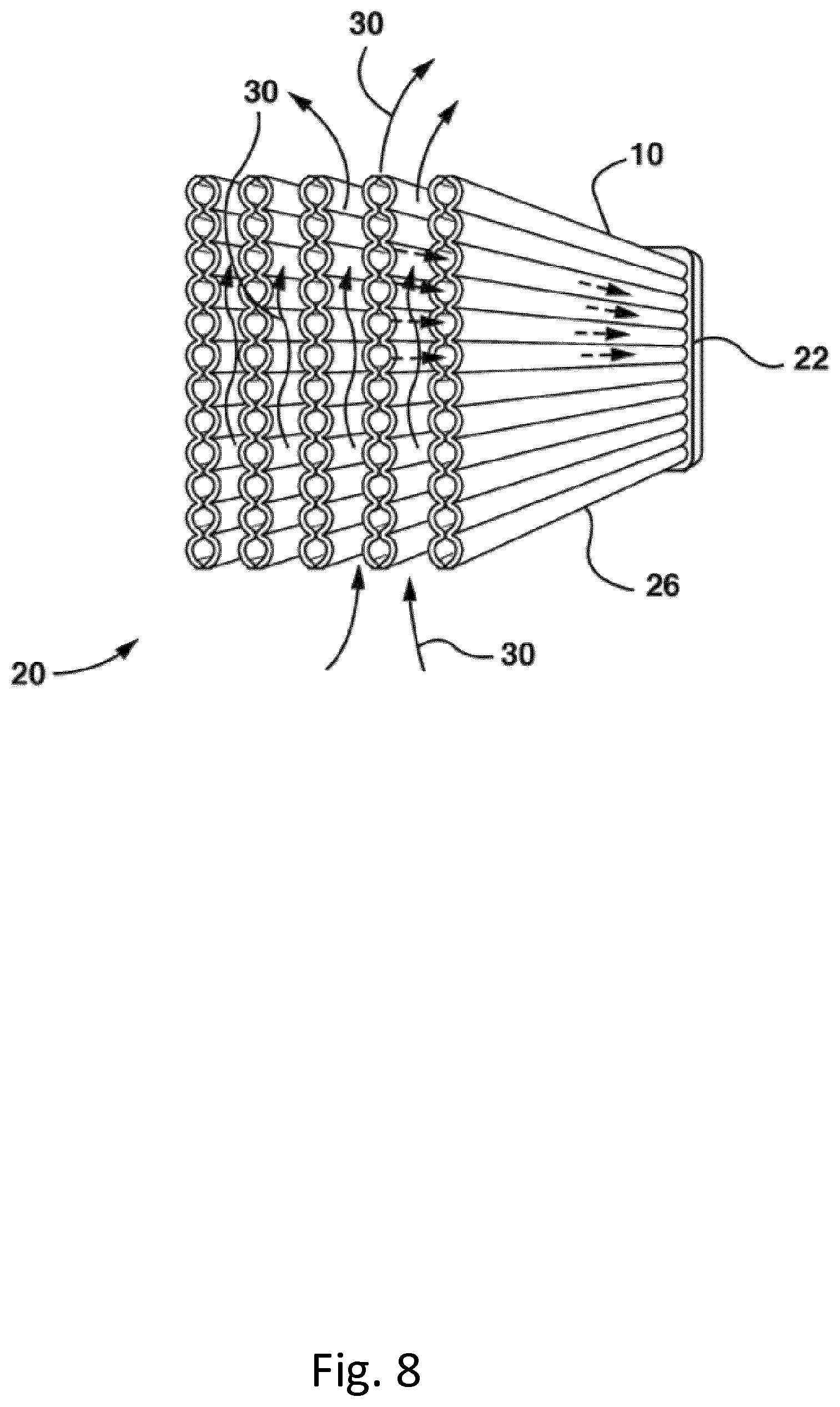 Patent US12551851 Figure 7 – Operation of immersed membrane using cross flow