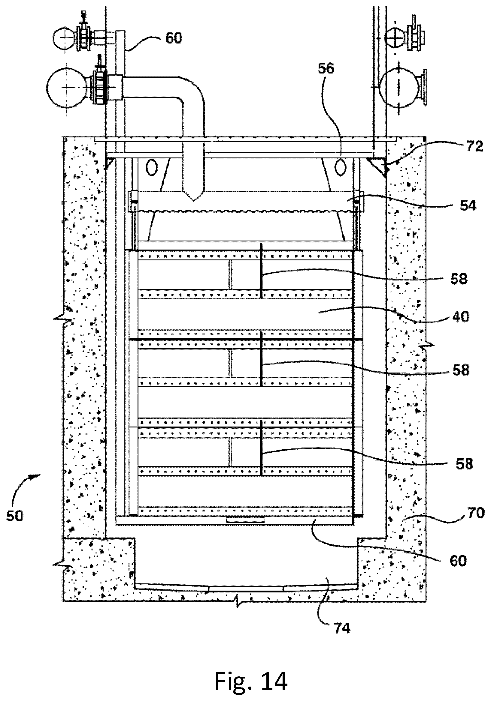 Patent US12551851 Figure 12 – Operation of immersed membrane using cross flow