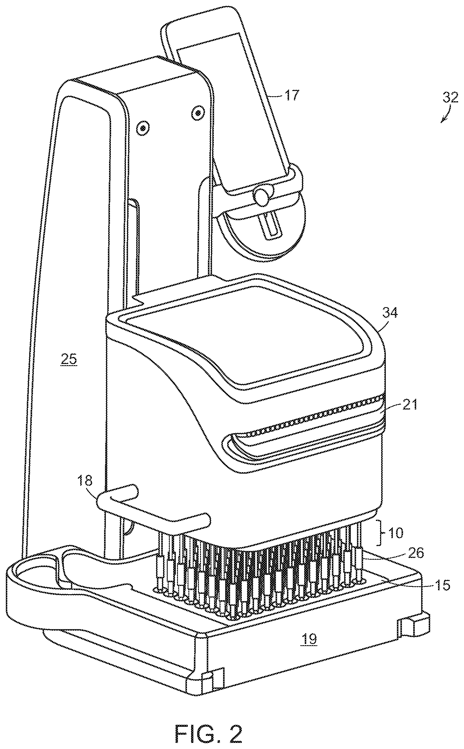Patent US12551881 Figure 2 – Multichannel air displacement pipettor