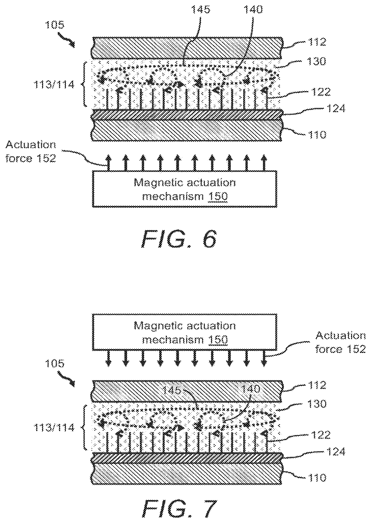 Patent US12551883 Figure 6 – Magnetic-based actuation mechanisms for and methods of actuating magnetically responsive microposts in a reaction chamber