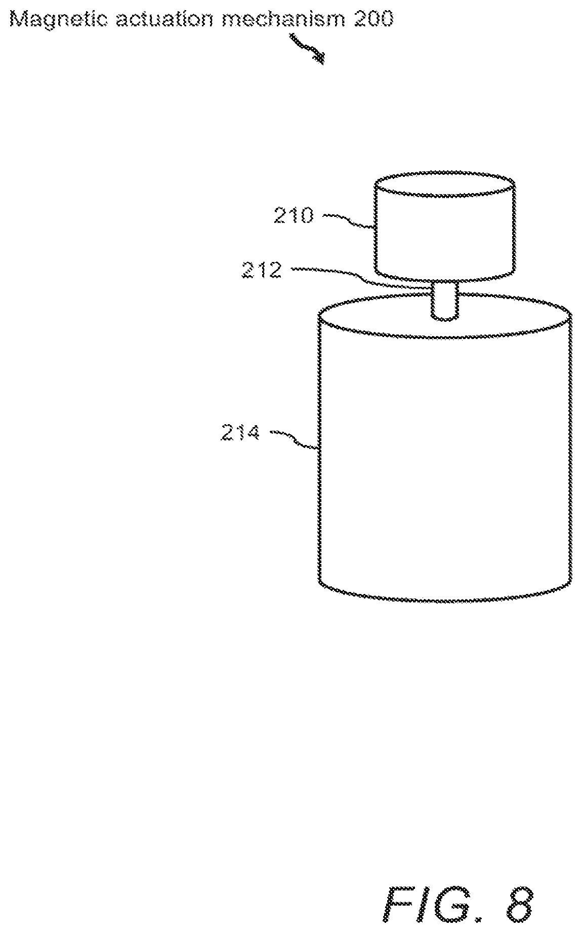 Patent US12551883 Figure 7 – Magnetic-based actuation mechanisms for and methods of actuating magnetically responsive microposts in a reaction chamber