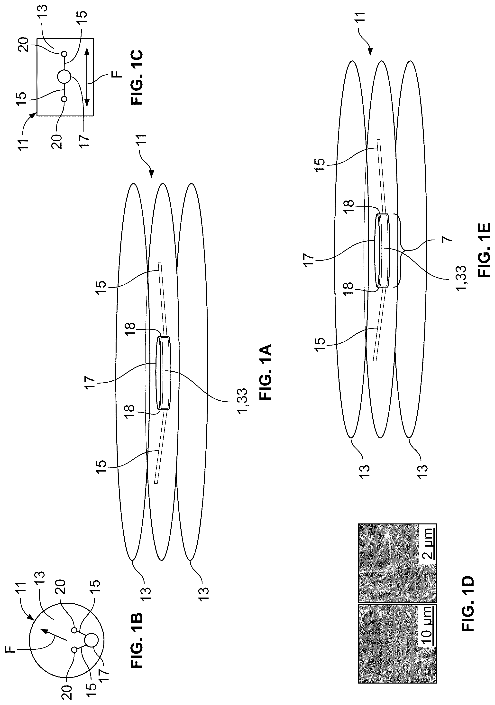 Patent US12551885 Figure 1 – Storage of corrosive materials on a fiber-based fluidic device and related methods thereof