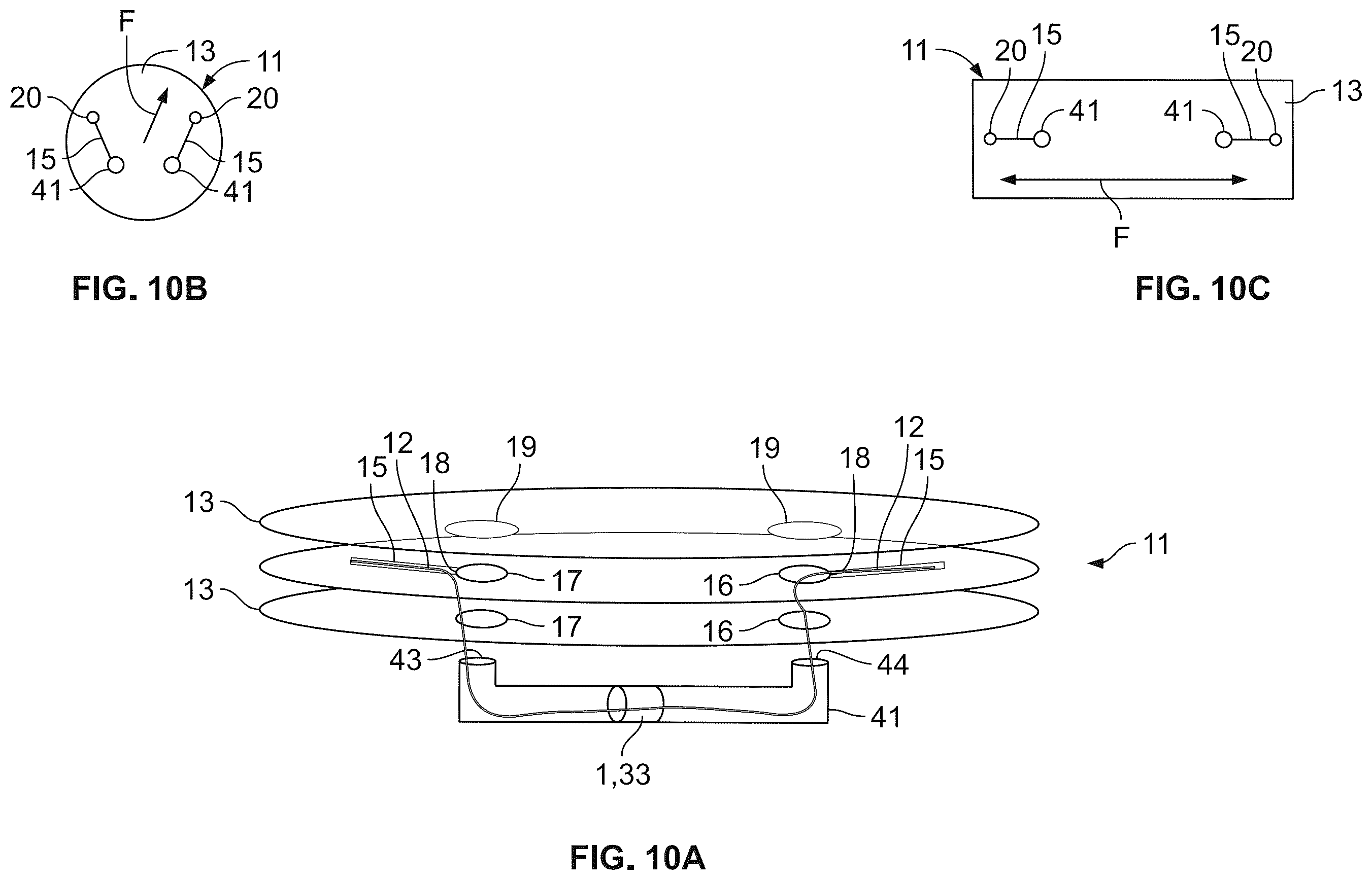 Patent US12551885 Figure 10 – Storage of corrosive materials on a fiber-based fluidic device and related methods thereof