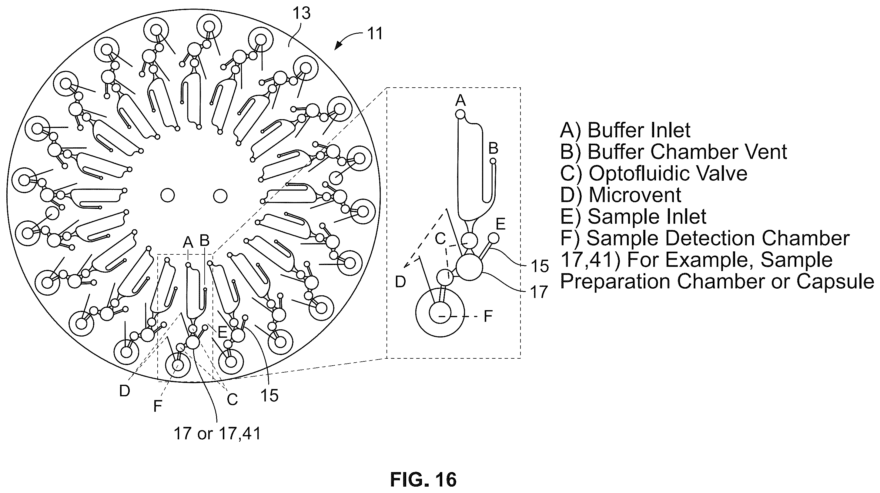 Patent US12551885 Figure 16 – Storage of corrosive materials on a fiber-based fluidic device and related methods thereof