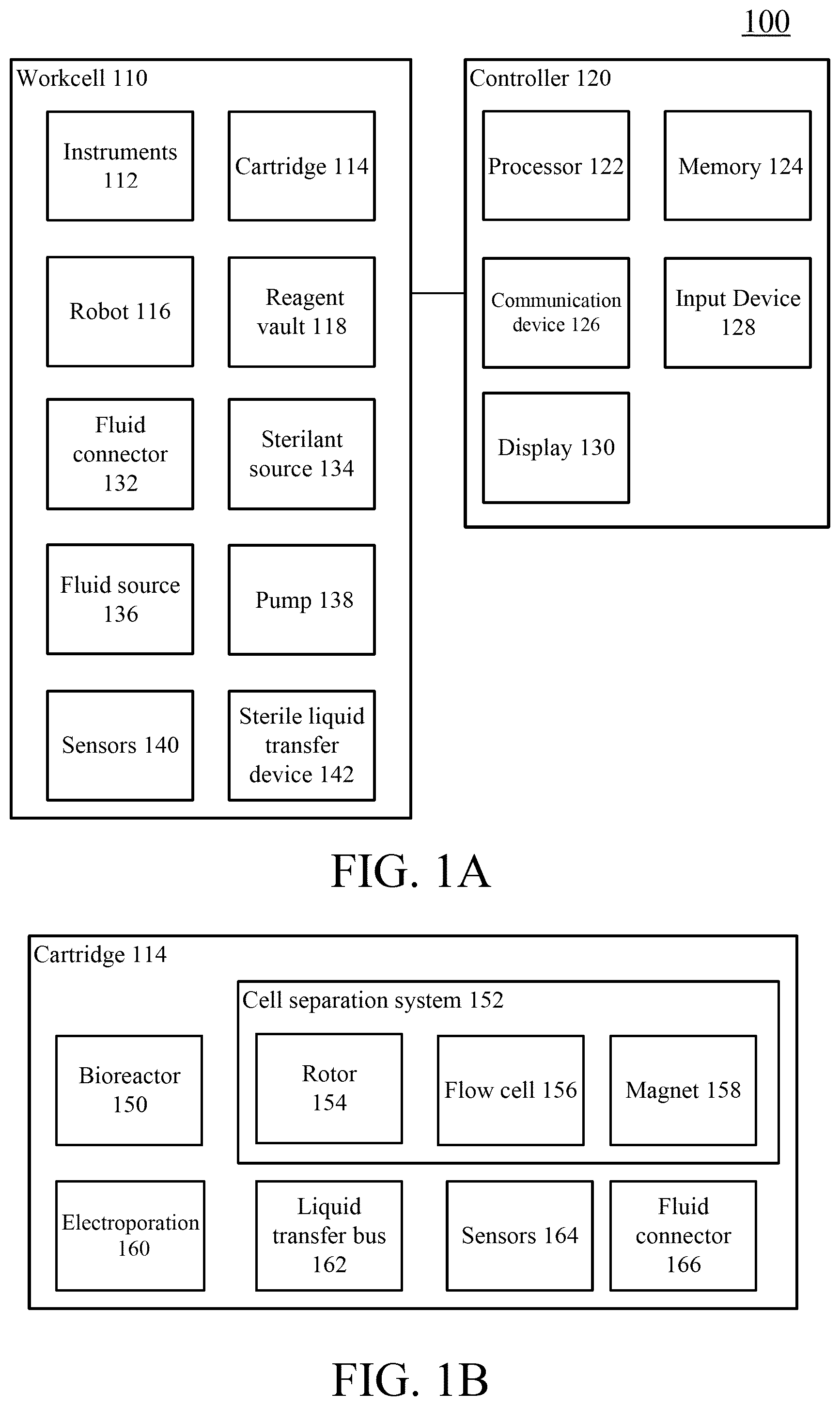 Patent US12551887 Figure 1 – Apparatus and method for control of cell processing system