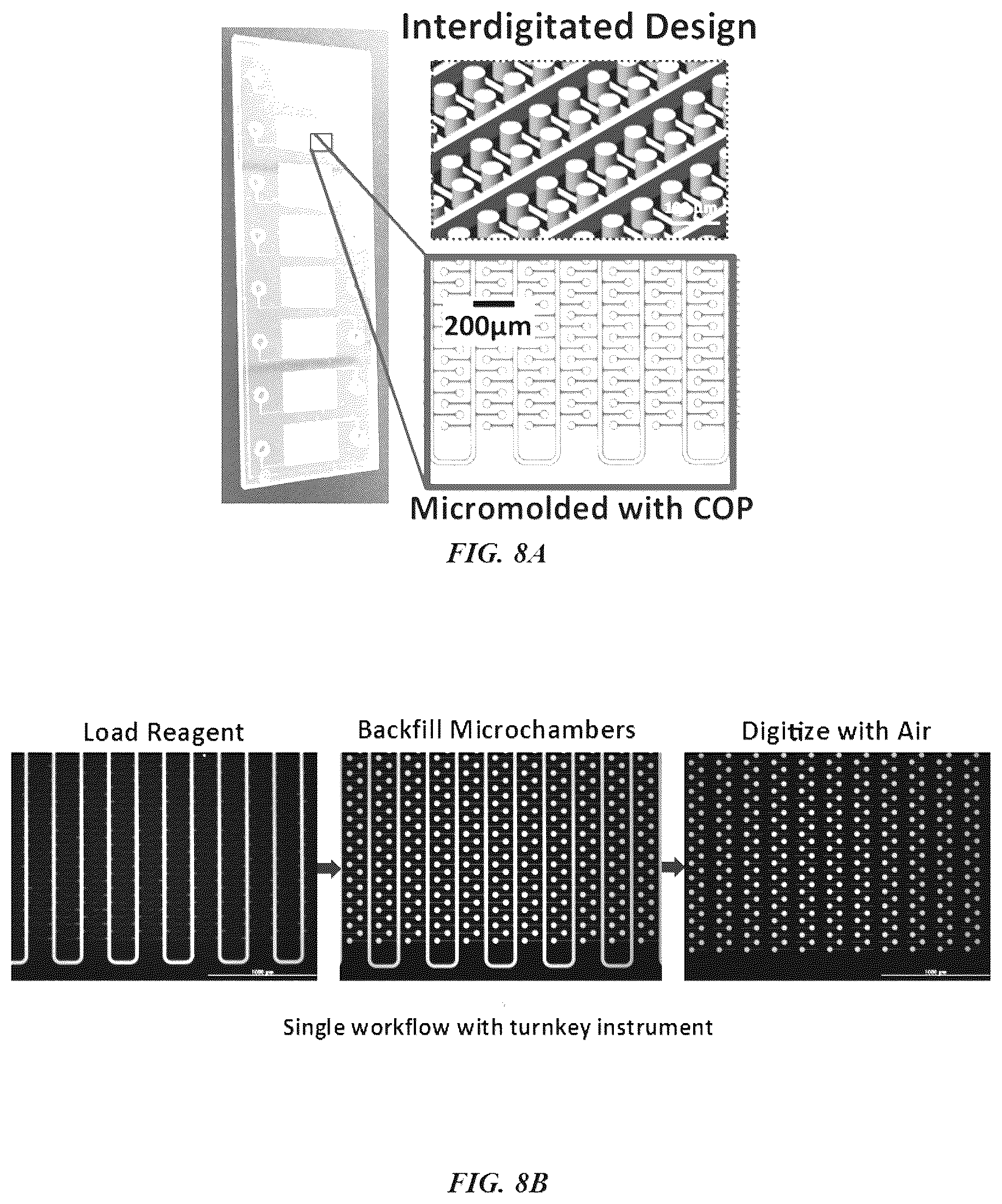 Patent US12551890 Figure 8 – Microfluidic siphoning array for nucleic acid quantification