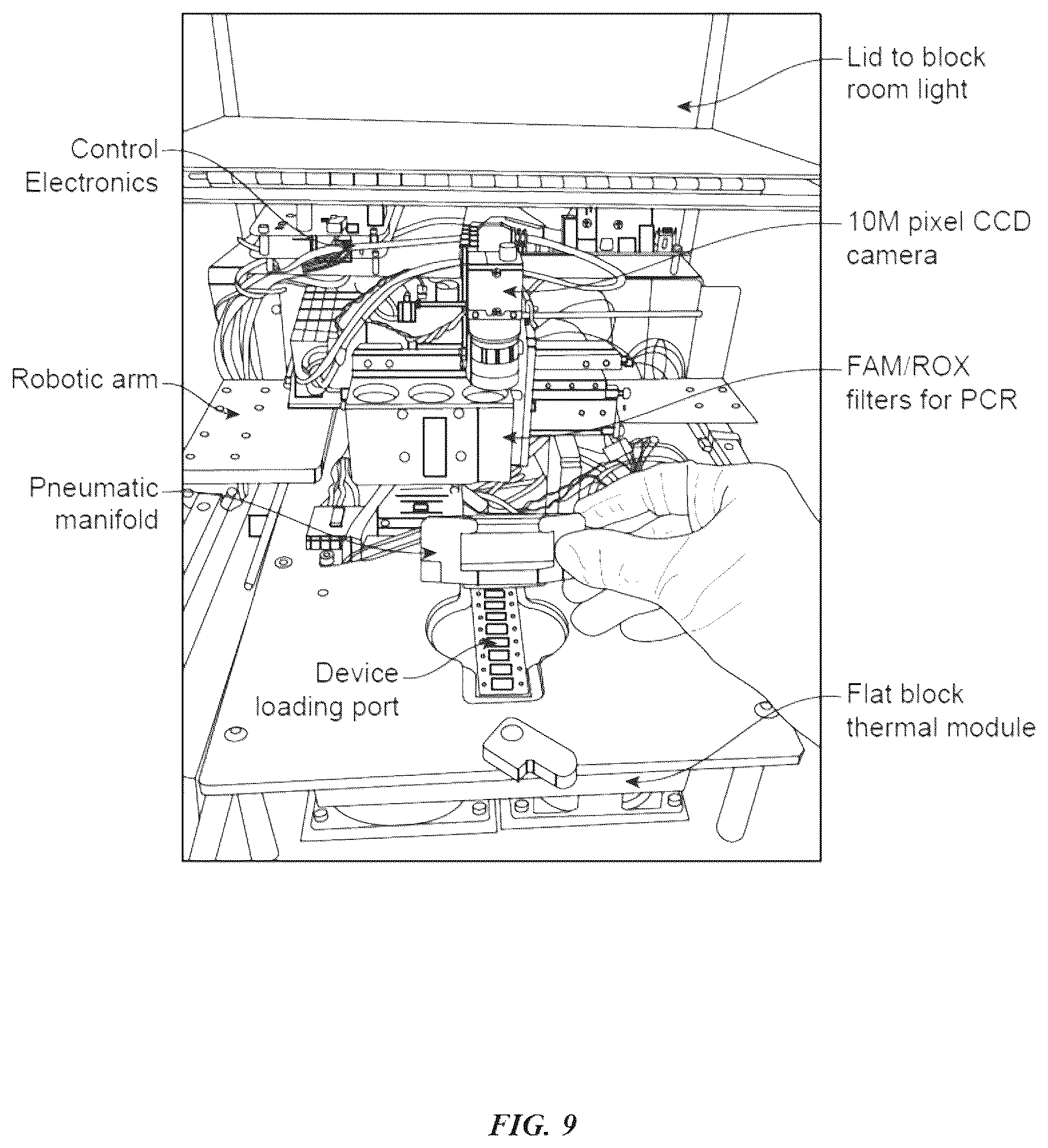 Patent US12551890 Figure 9 – Microfluidic siphoning array for nucleic acid quantification