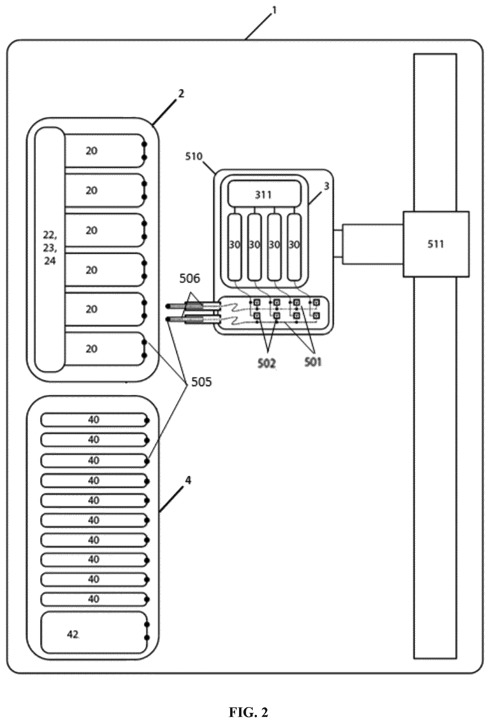 Patent US12551892 Figure 2 – Bioprocessing device