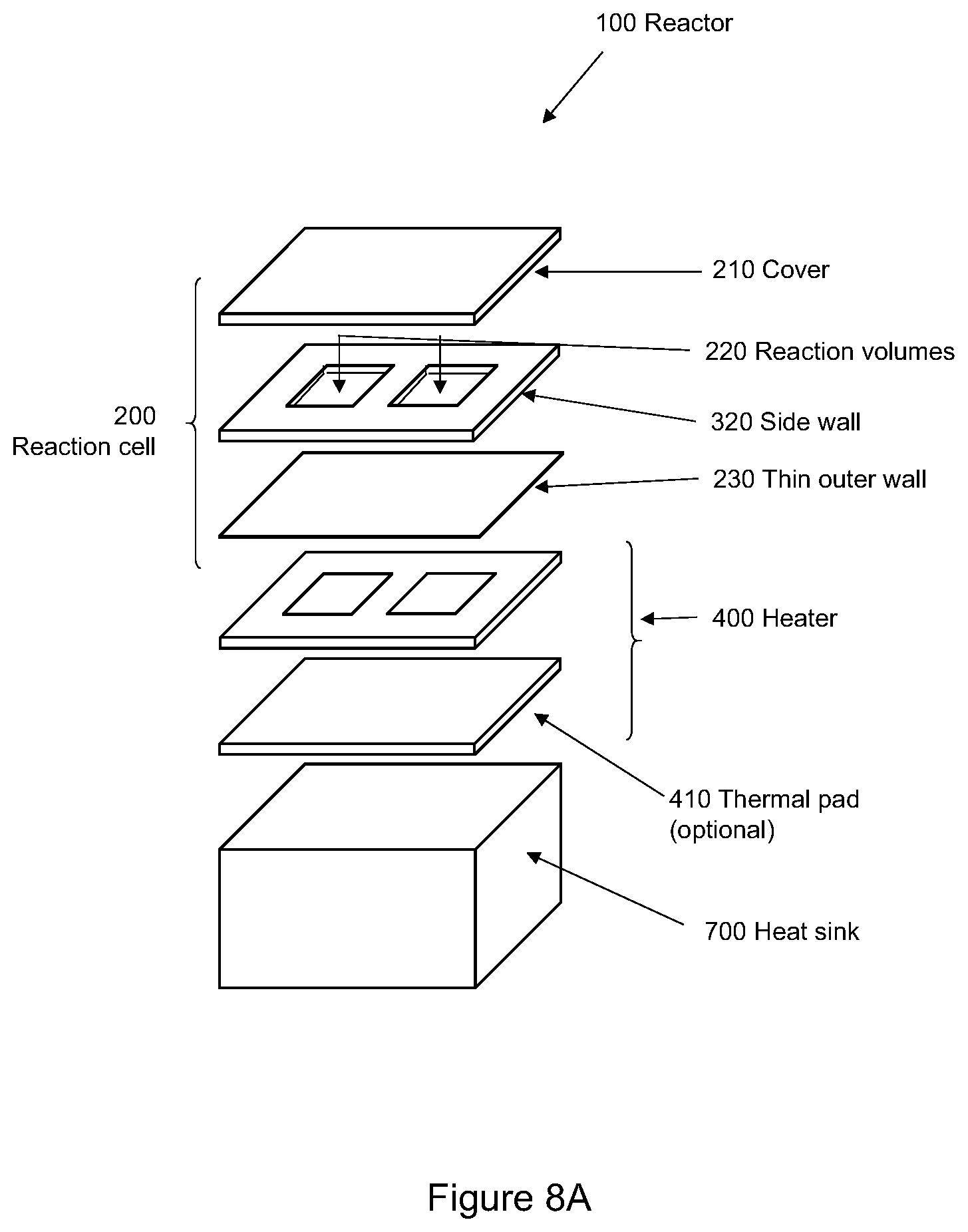 Patent US12551897 Figure 8 – Variable temperature reactor, heater, and control circuit for the same