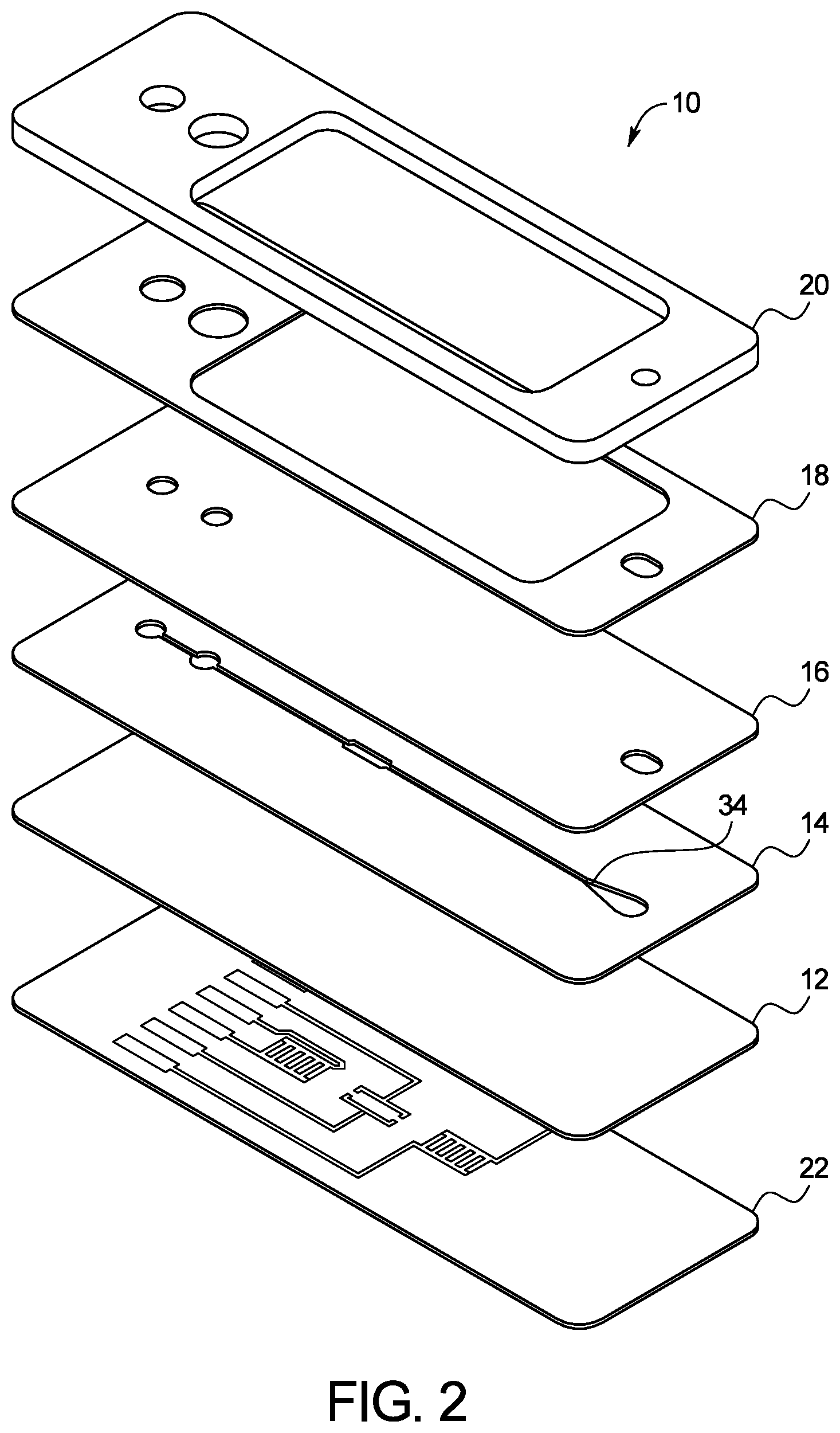 Patent US12551898 Figure 2 – Test card for assay and method of manufacturing same