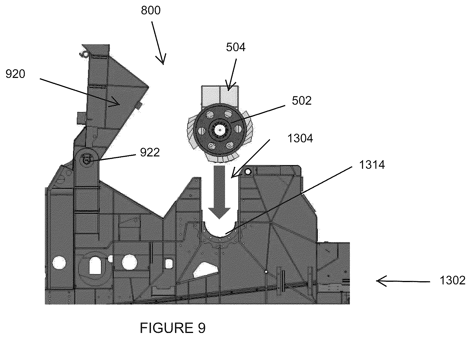 Patent US12551900 Figure 5 – System and method for replacing a rotor in a machine for grinding and chipping
