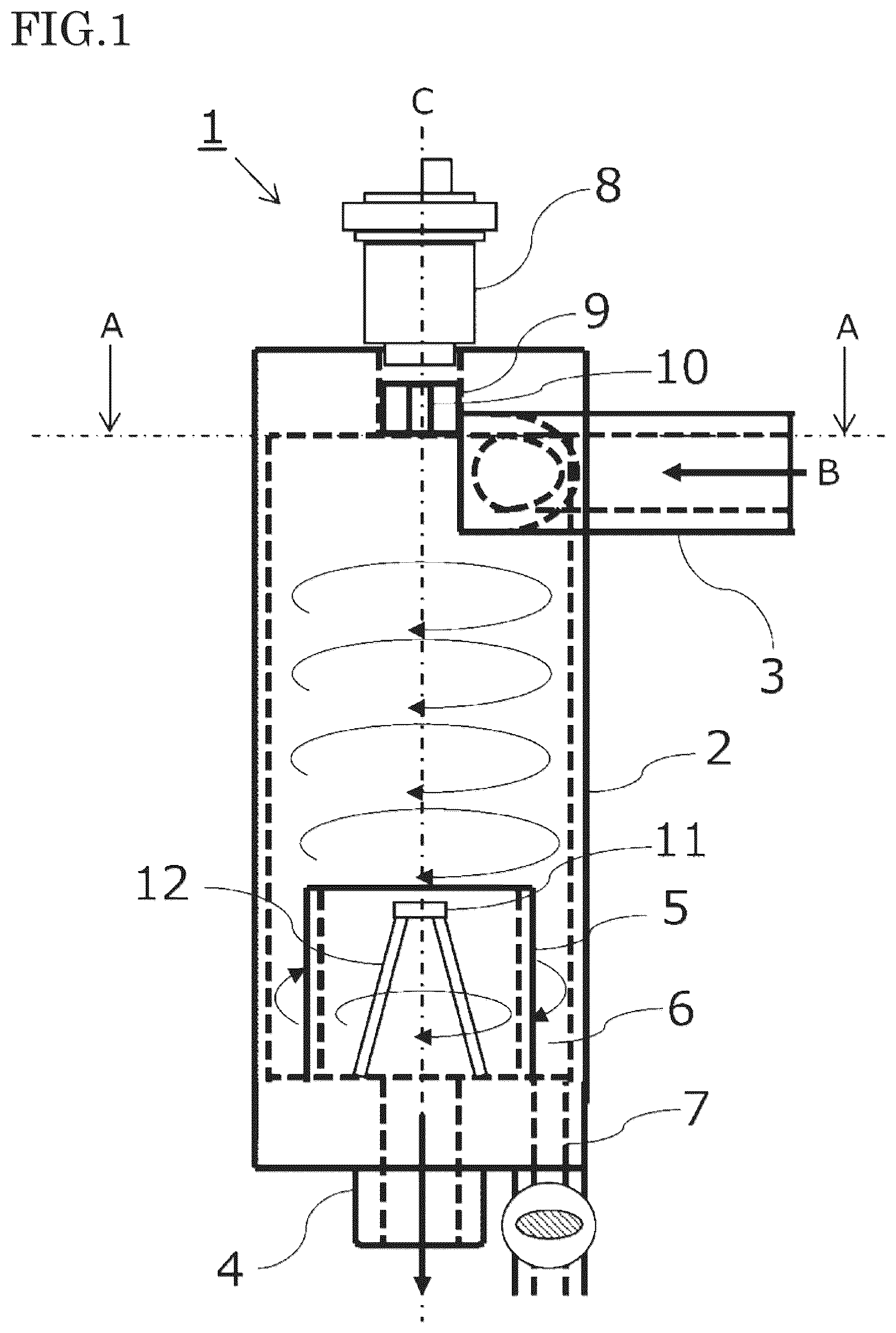 Patent US12551905 Figure 1 – Foreign matter removal device