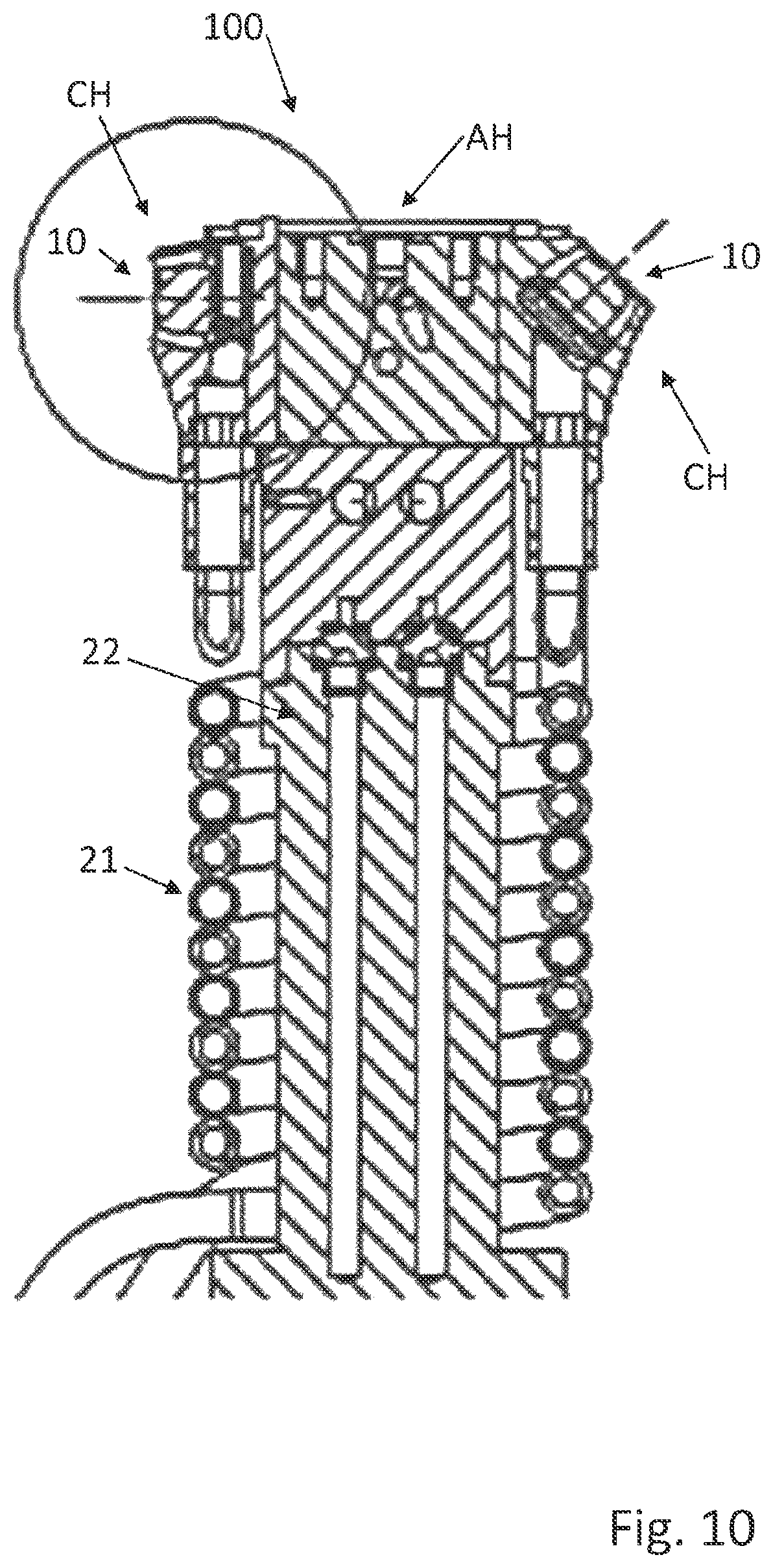 Patent US12551906 Figure 7 – Device for applying an application agent and comprising a cleaning arrangement for dispensing a cleaning fluid