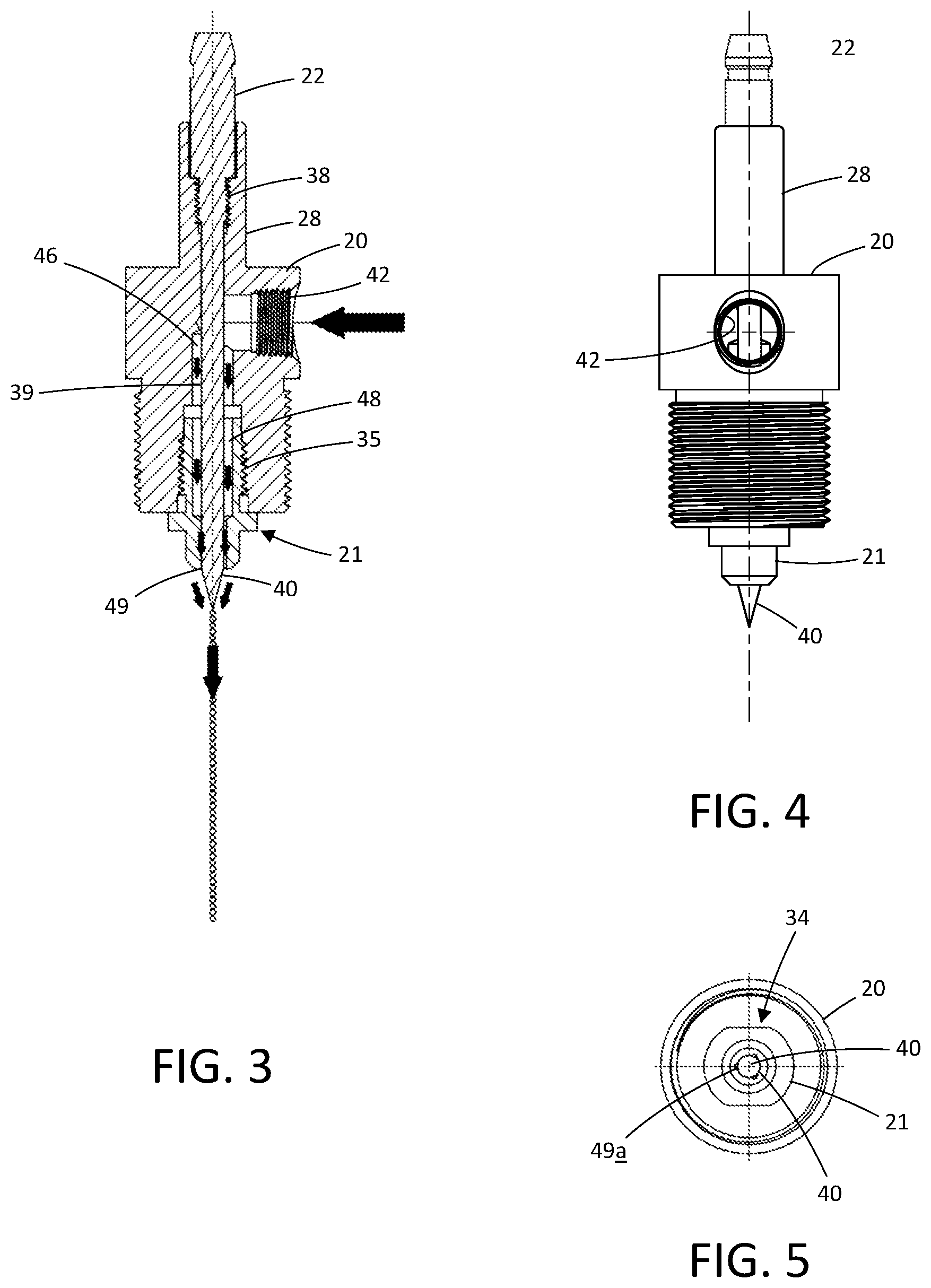 Patent US12551909 Figure 3 – Narrow point electrostatic spray nozzle assembly and lubricant dispensing system