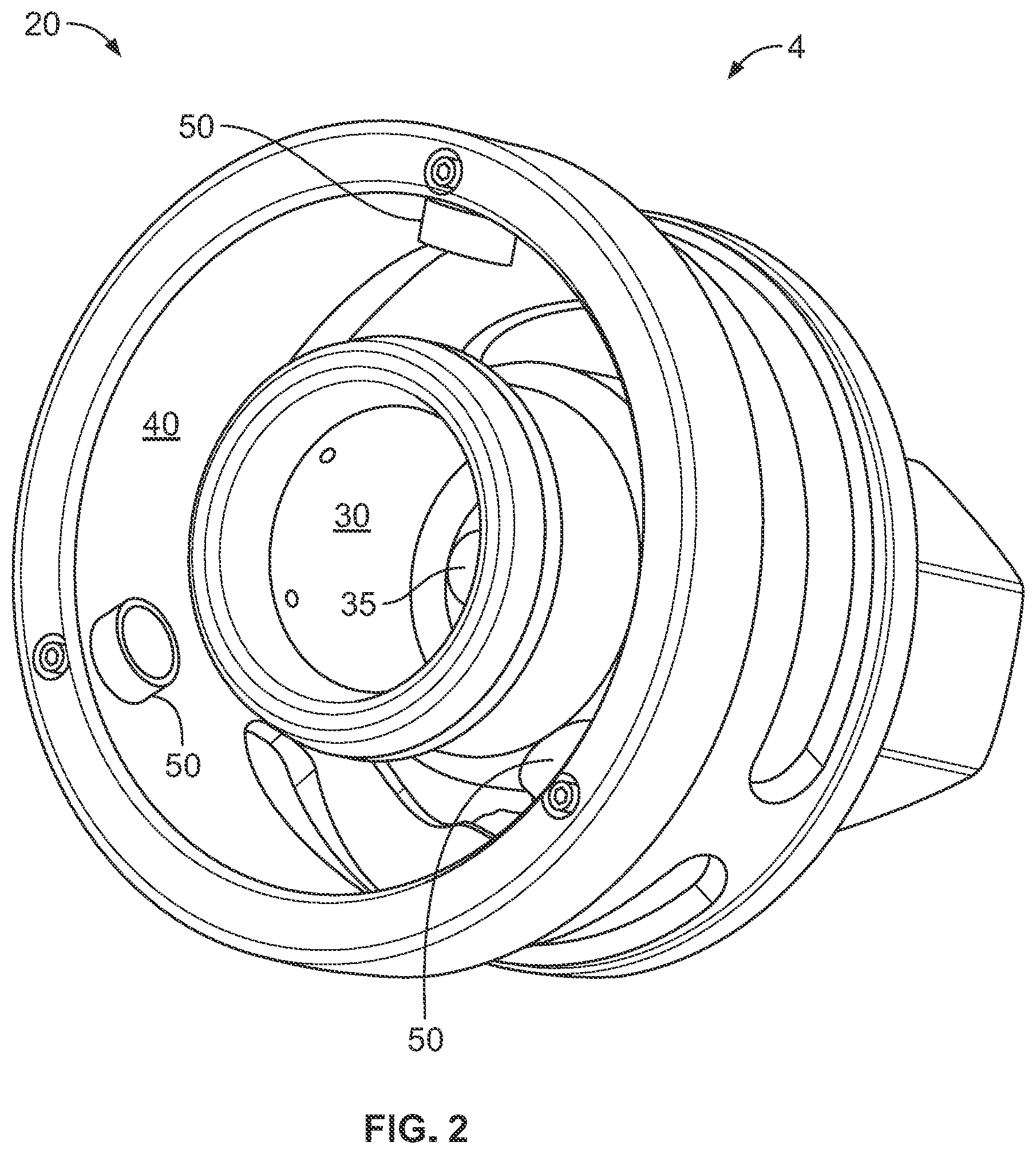 Patent US12551916 Figure 2 – Cleaning receptacle for cryogenic fluid fueling nozzle