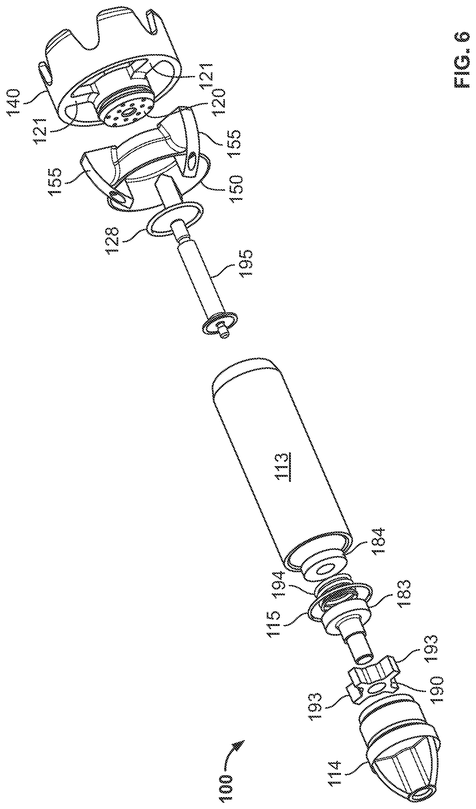 Patent US12551916 Figure 6 – Cleaning receptacle for cryogenic fluid fueling nozzle