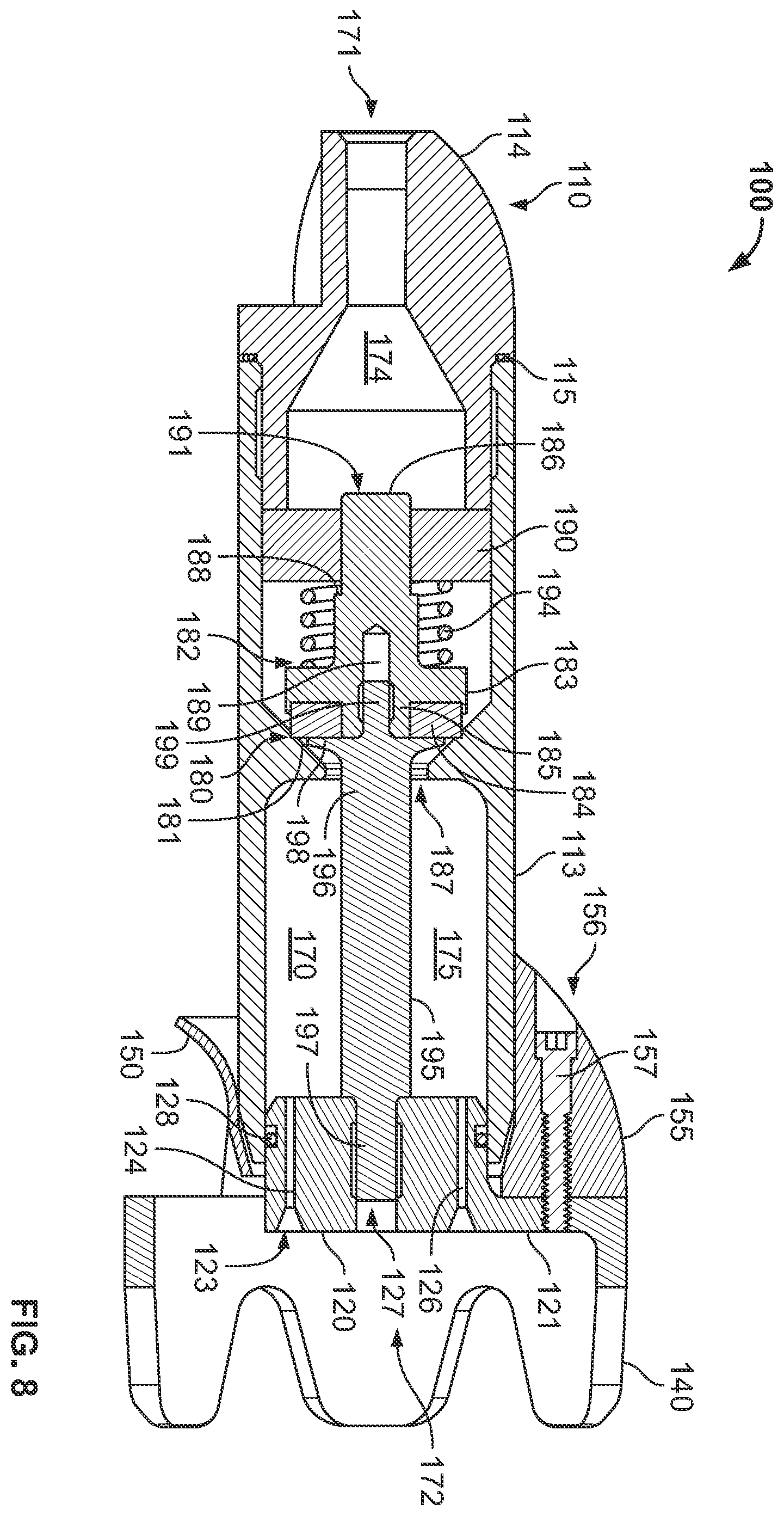 Patent US12551916 Figure 8 – Cleaning receptacle for cryogenic fluid fueling nozzle