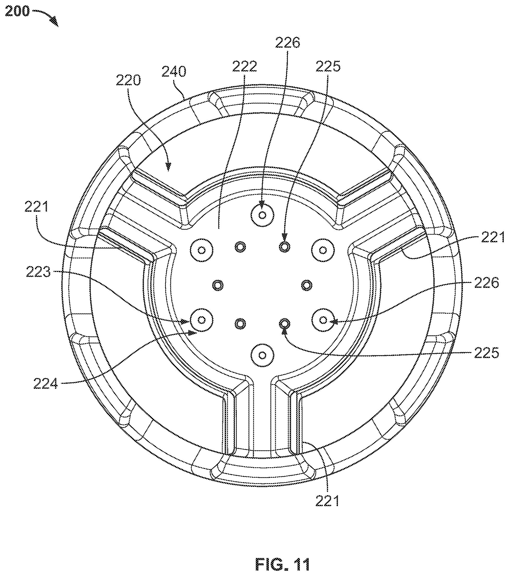 Patent US12551916 Figure 11 – Cleaning receptacle for cryogenic fluid fueling nozzle