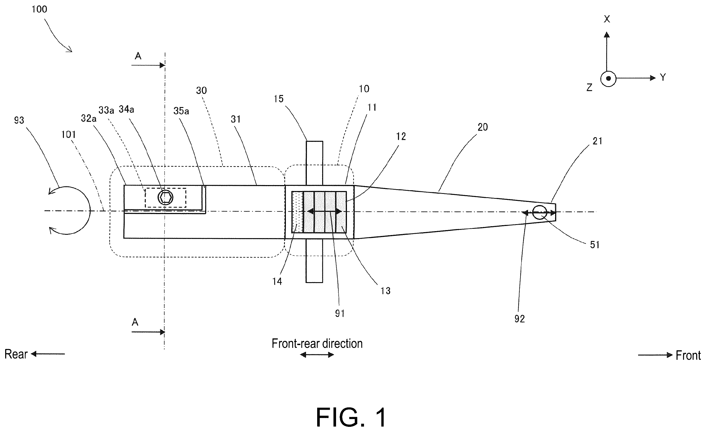 Patent US12551926 Figure 1 – Ultrasonic horn