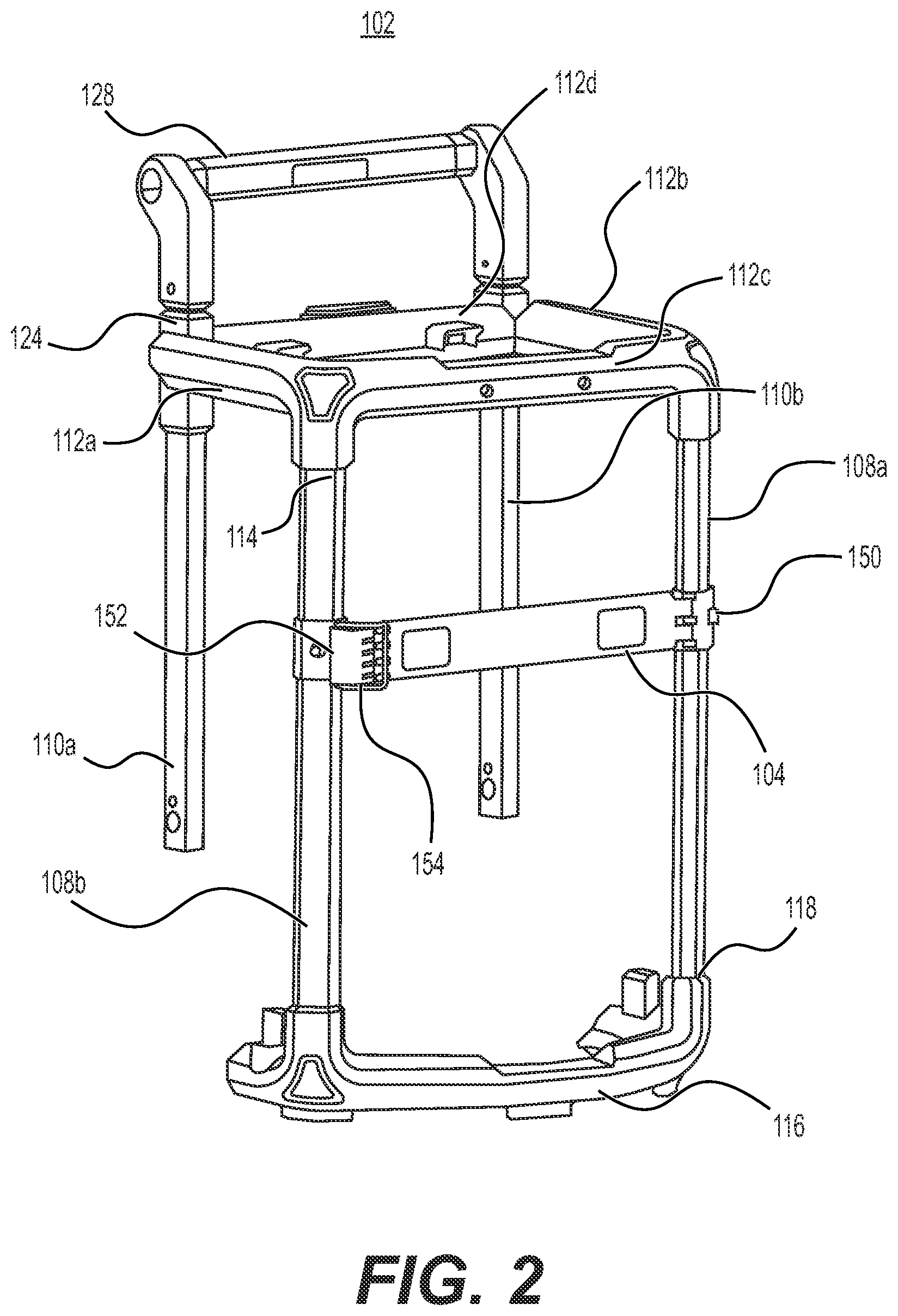 Patent US12551932 Figure 2 – Pressure washer with a movable crossbar