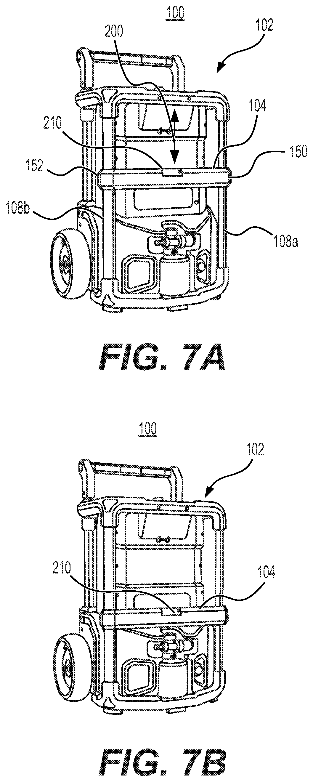Patent US12551932 Figure 7 – Pressure washer with a movable crossbar