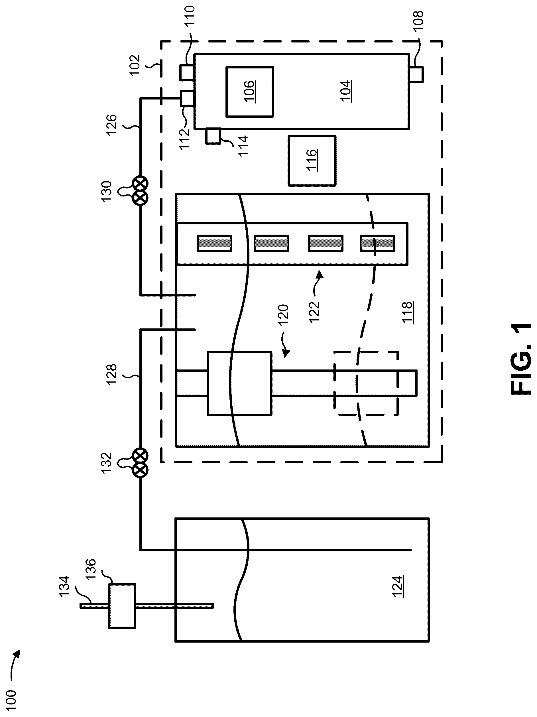 Patent US12551933 Figure 1 – Monitoring solvent in a fiber cleaning device