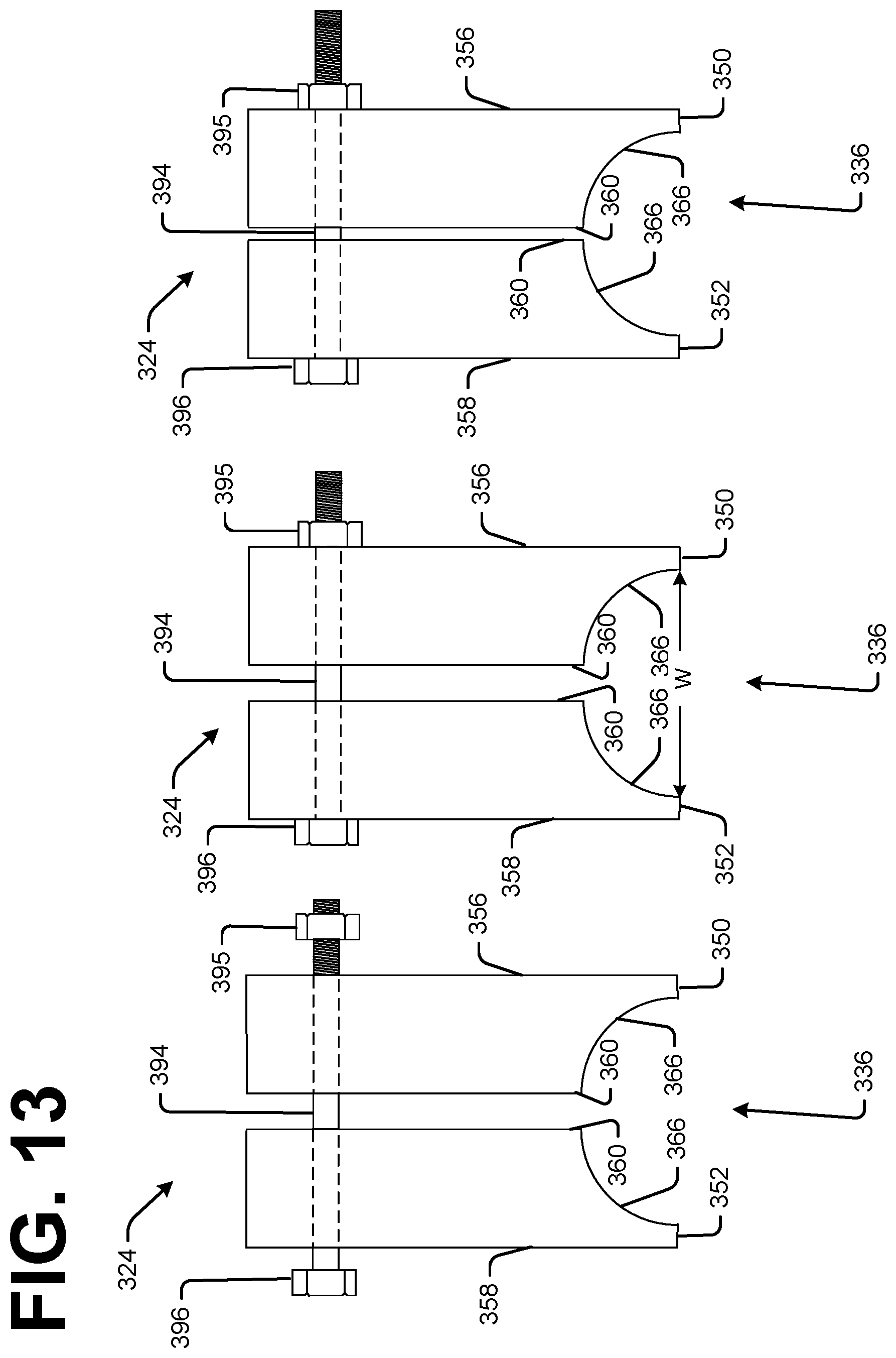 Patent US12551940 Figure 7 – Width-expandable shoe with spacing preset for conduit bending apparatus and an associated method