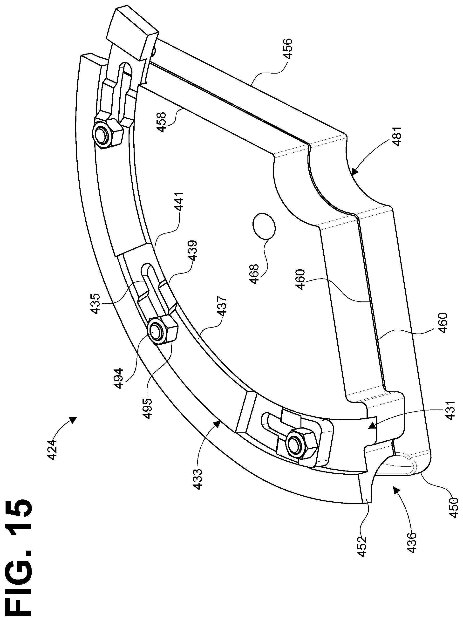 Patent US12551940 Figure 9 – Width-expandable shoe with spacing preset for conduit bending apparatus and an associated method