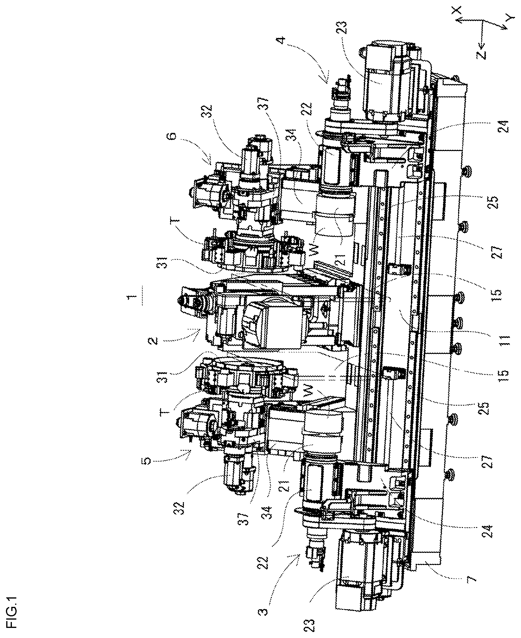 Patent US12551951 Figure 1 – Combined working machine