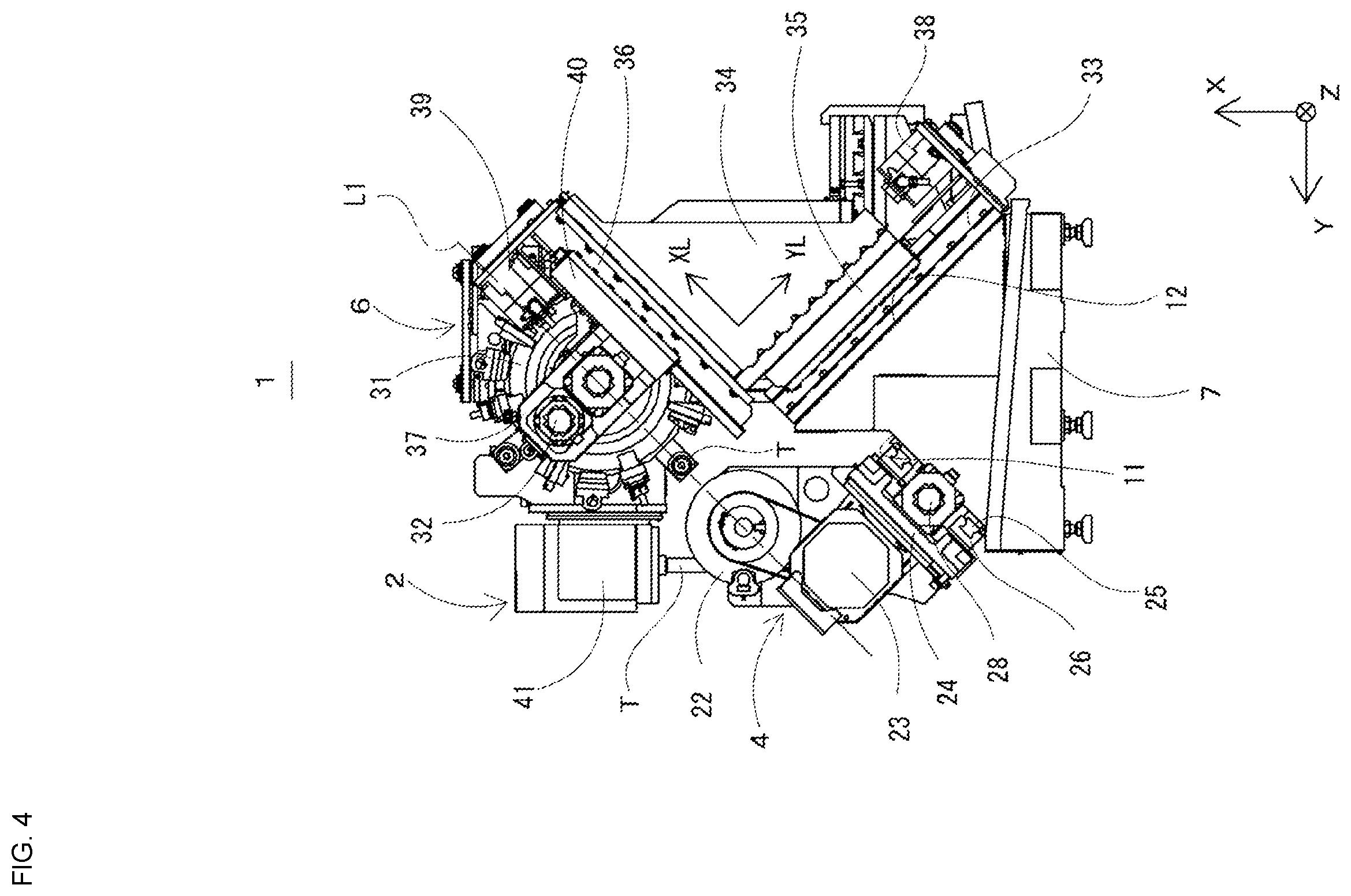 Patent US12551951 Figure 4 – Combined working machine