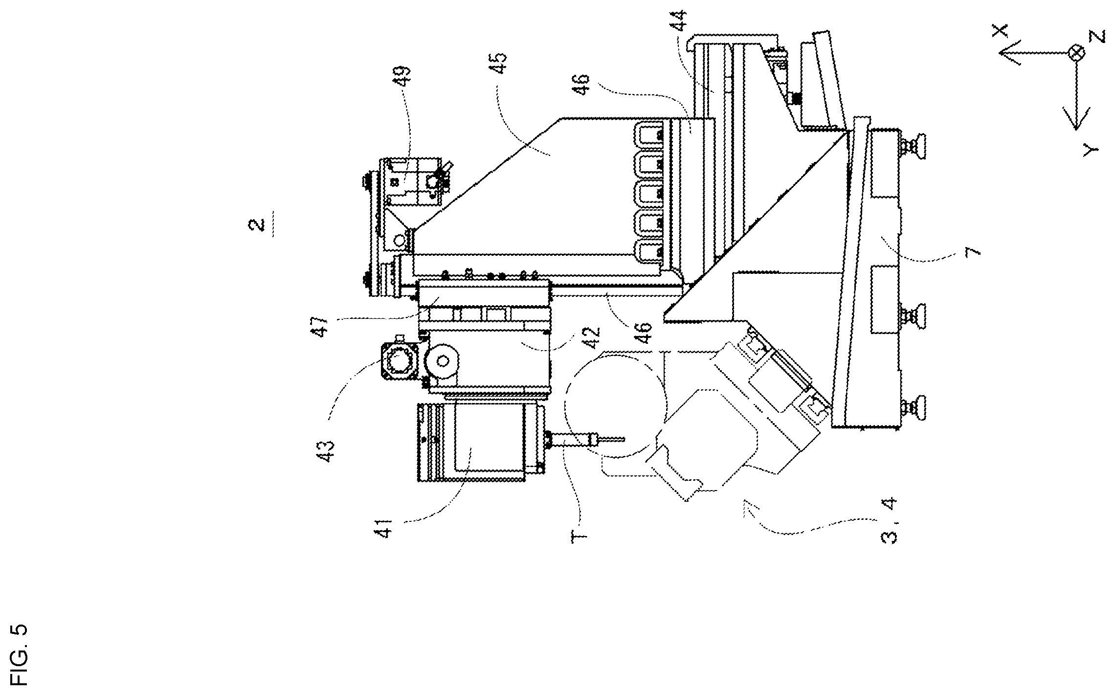 Patent US12551951 Figure 5 – Combined working machine