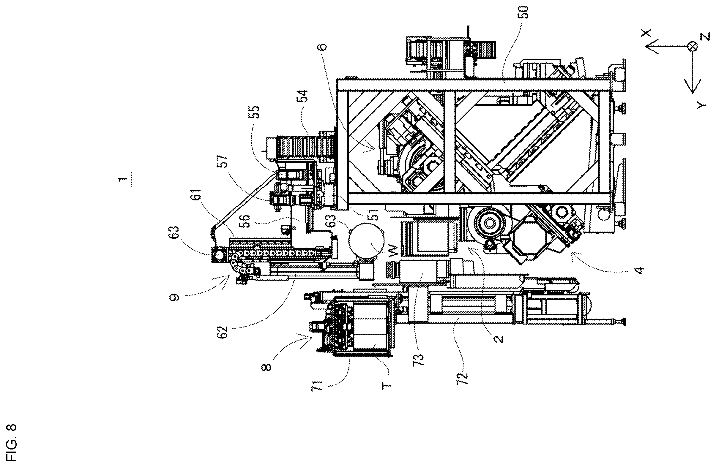Patent US12551951 Figure 8 – Combined working machine