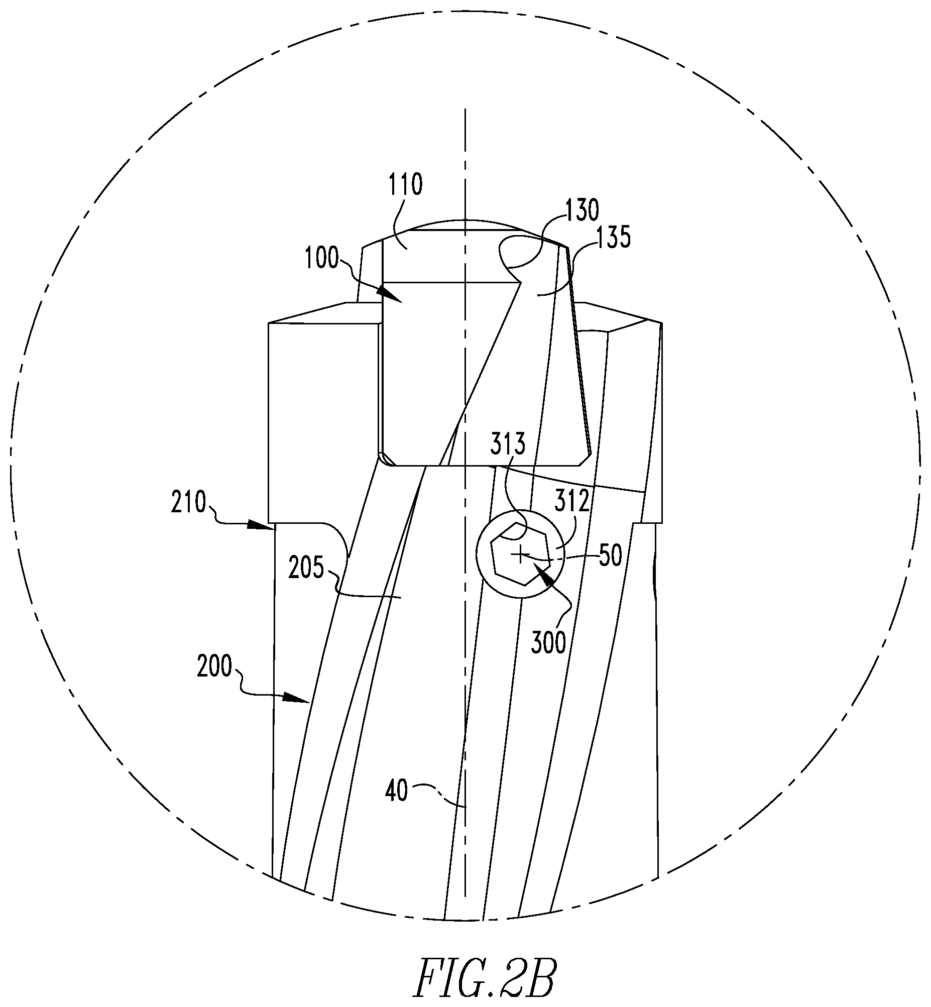 Patent US12551953 Figure 3 – Modular drill with cam clamping