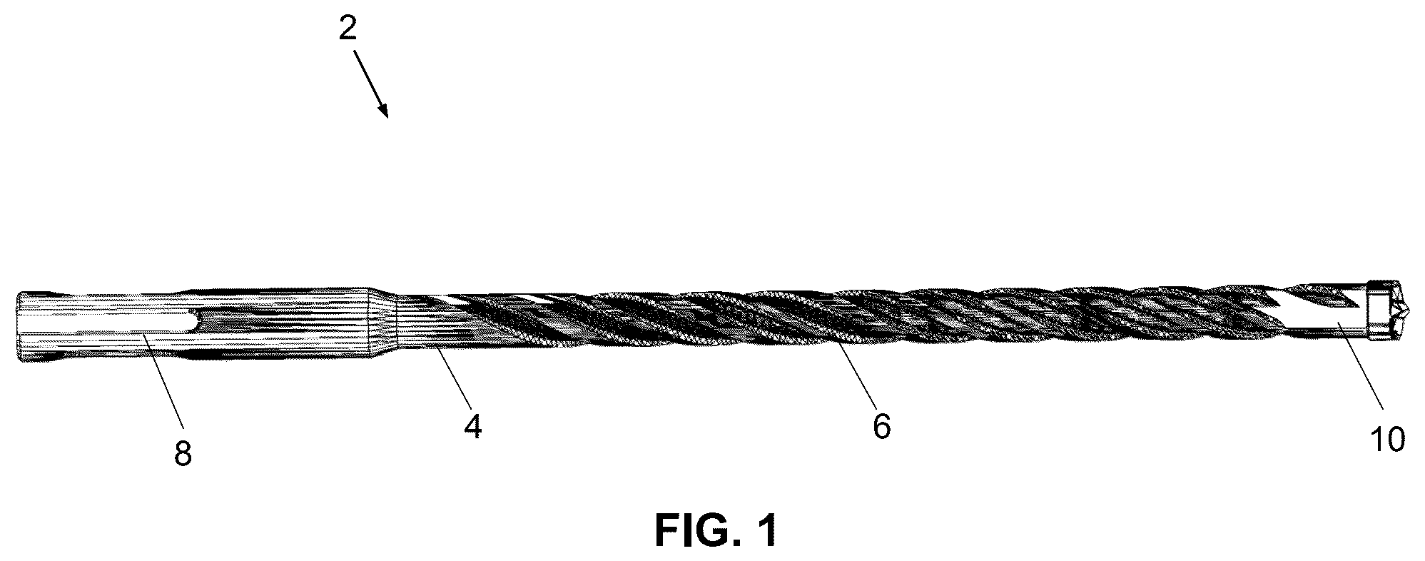 Patent US12551954 Figure 1 – One-piece cutting head for a drill bit