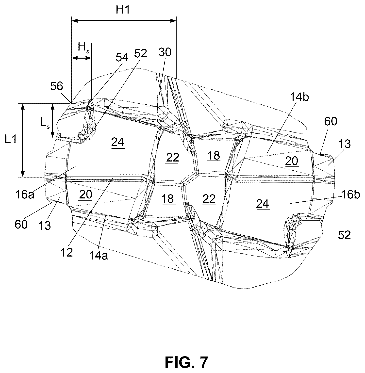 Patent US12551954 Figure 7 – One-piece cutting head for a drill bit