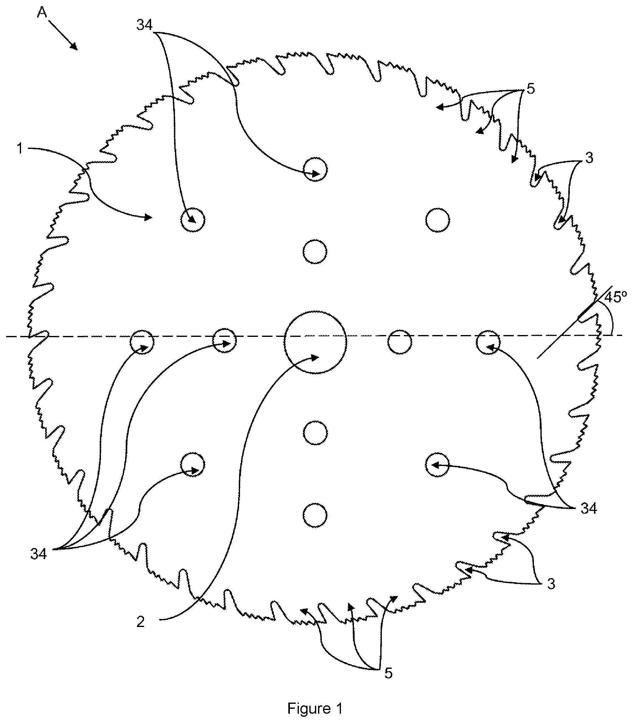 Patent US12551956 Figure 1 – Circular blade and device for cutting ice tubes