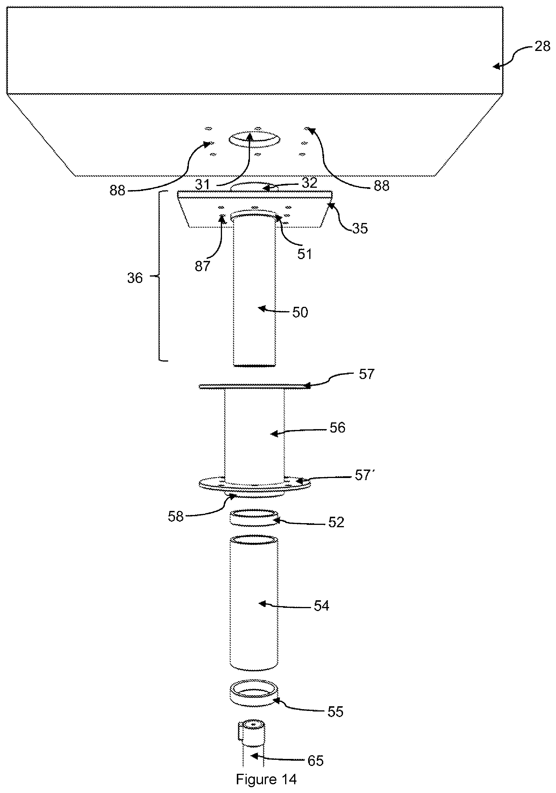 Patent US12551956 Figure 14 – Circular blade and device for cutting ice tubes
