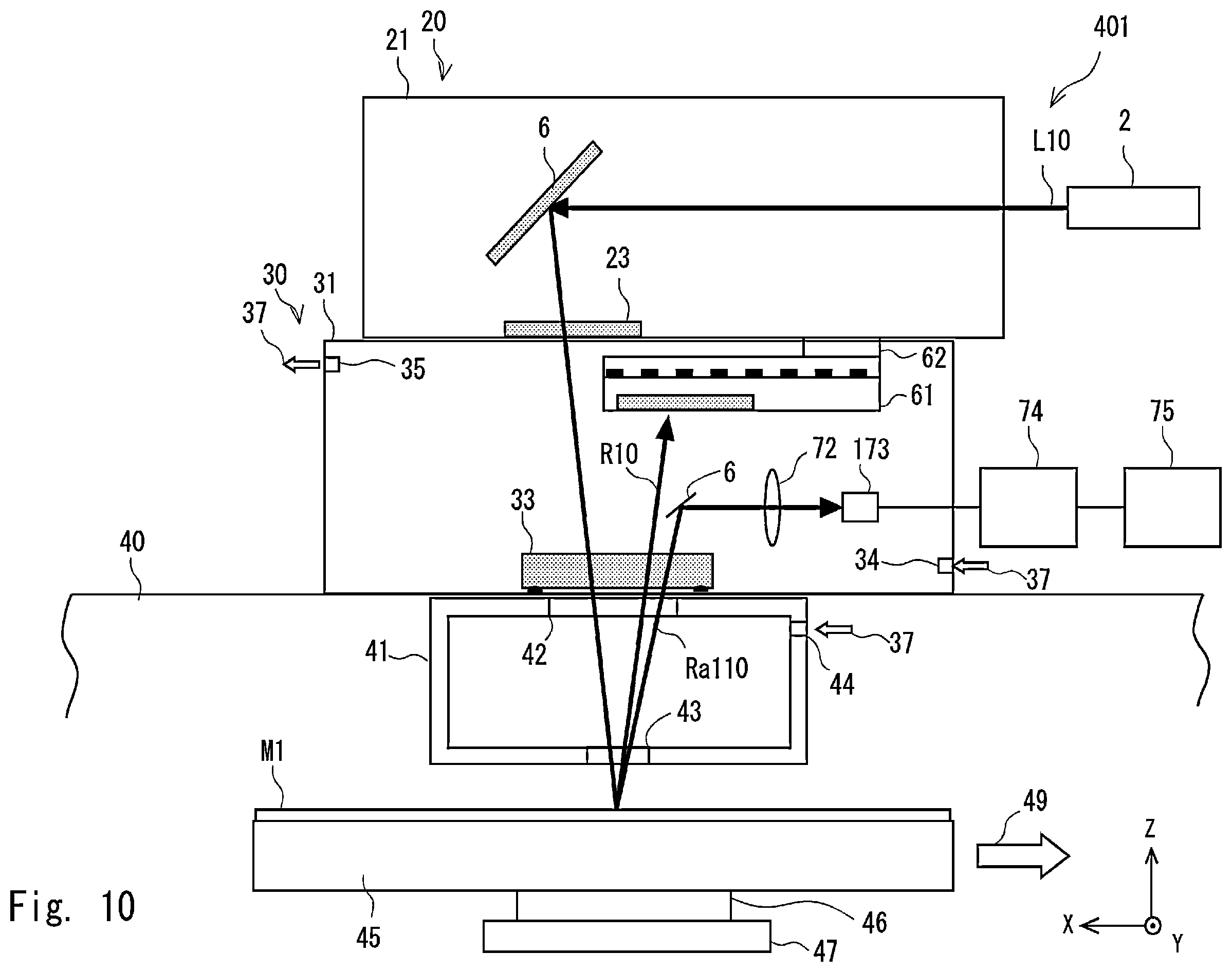 Patent US12551971 Figure 10 – Laser processing apparatus, laser processing method, and method for manufacturing semiconductor apparatus