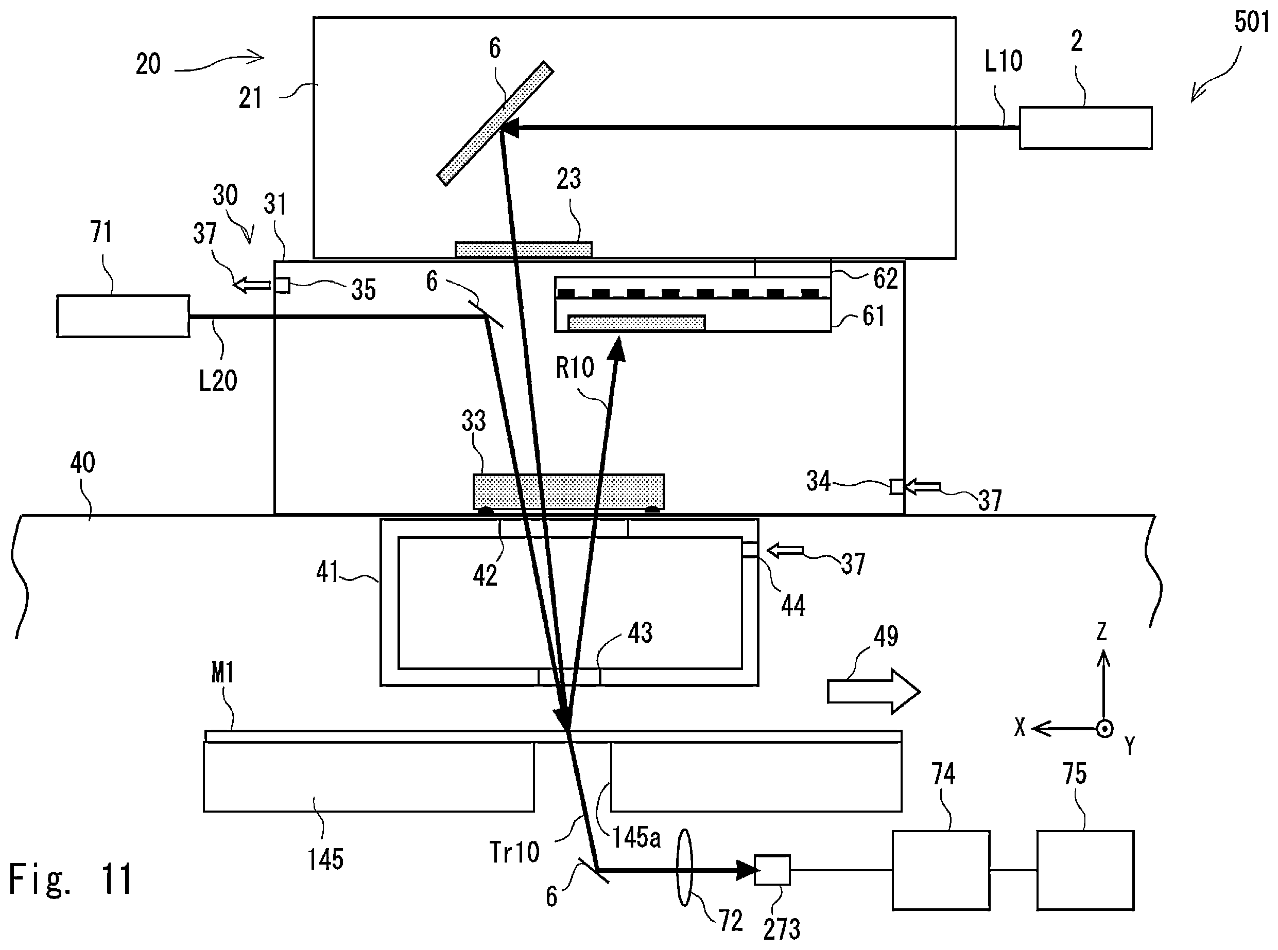 Patent US12551971 Figure 11 – Laser processing apparatus, laser processing method, and method for manufacturing semiconductor apparatus