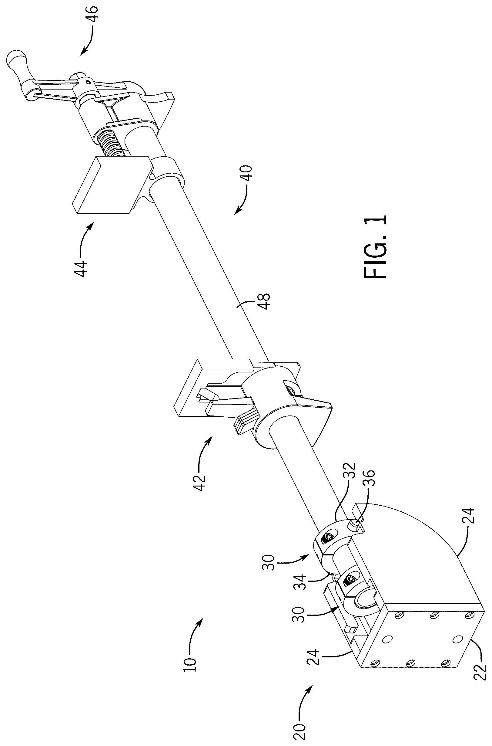 Patent US12551986 Figure 1 – Systems and methods for suspending clamped projects