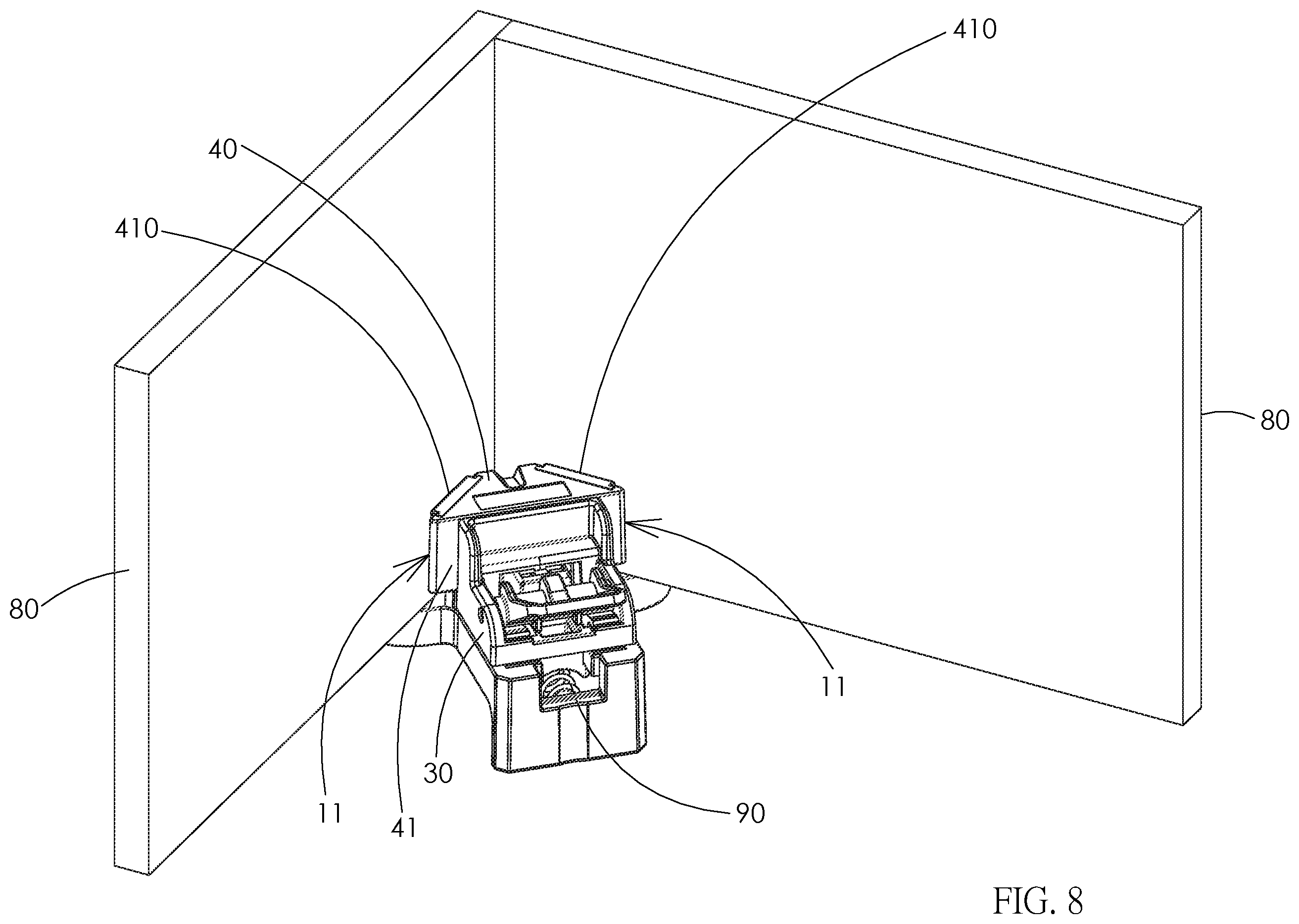 Patent US12551987 Figure 7 – Corner clamp for woodworking
