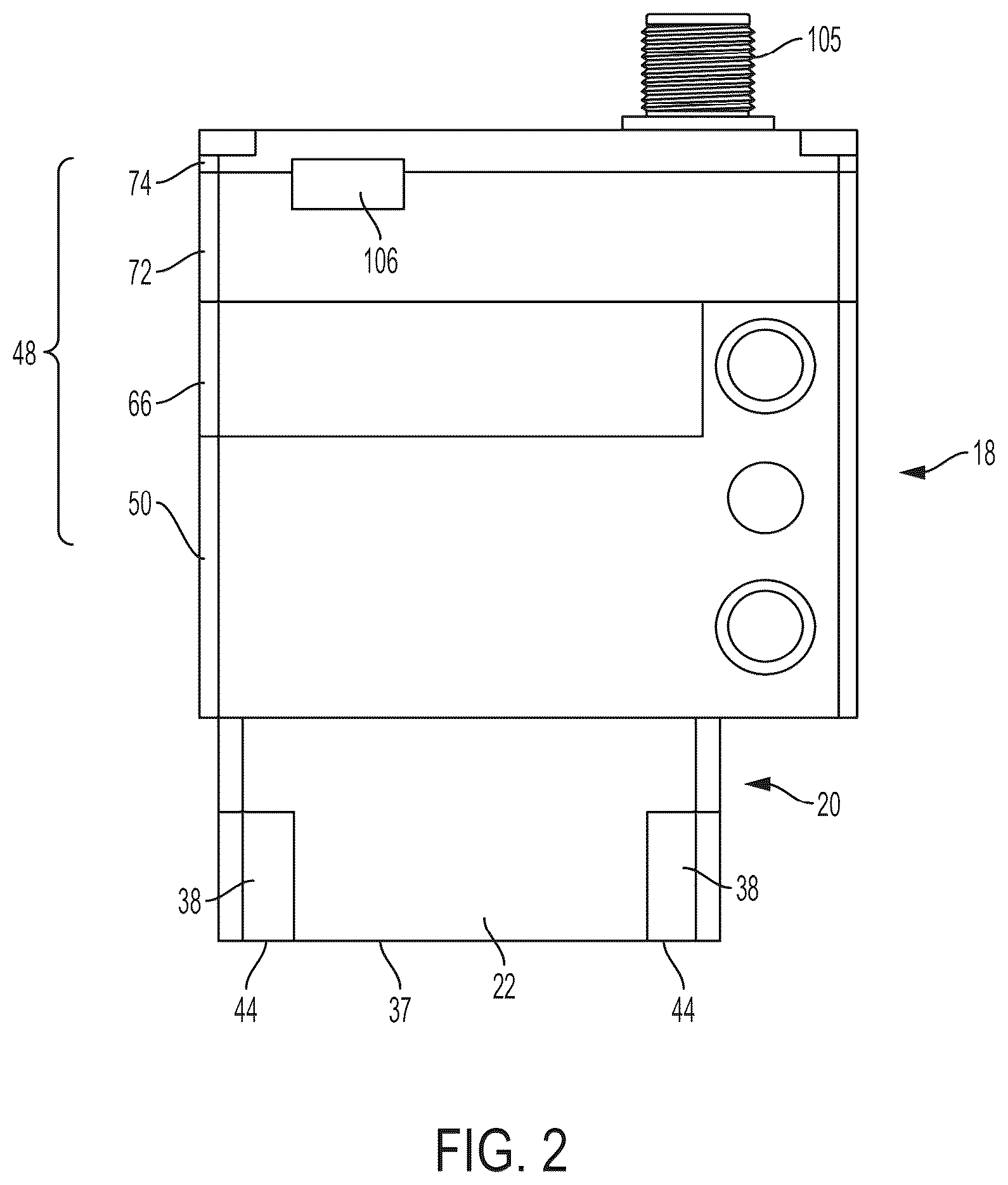 Patent US12551988 Figure 2 – Magnetic coupling device with at least one of a sensor arrangement and a degauss capability