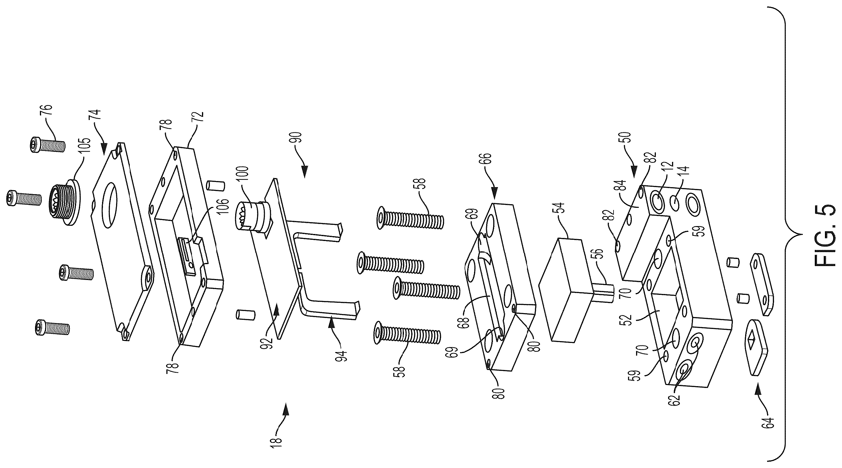 Patent US12551988 Figure 5 – Magnetic coupling device with at least one of a sensor arrangement and a degauss capability