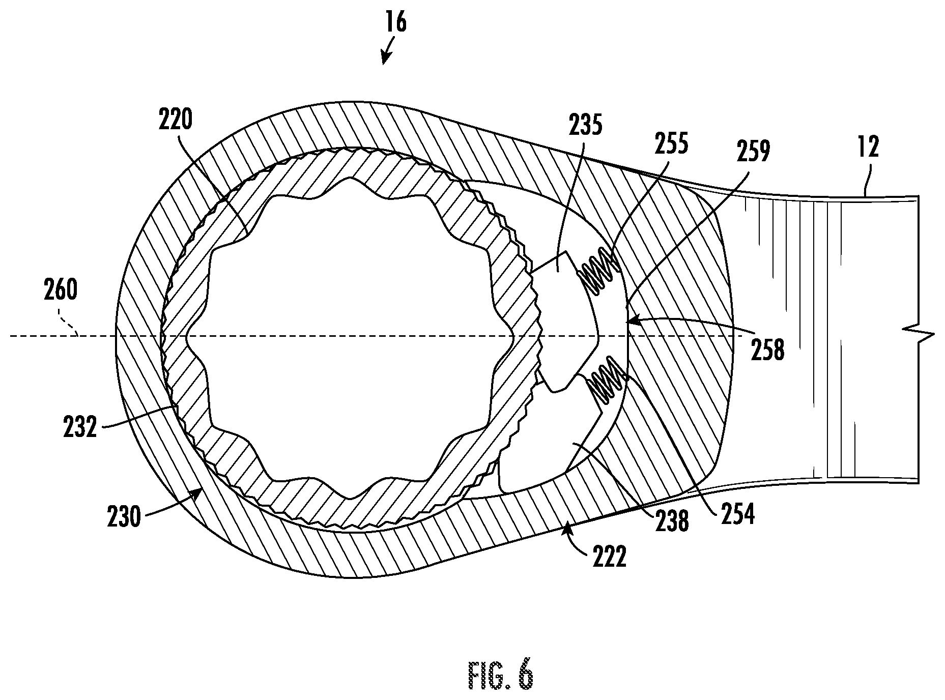 Patent US12551991 Figure 5 – Tool with ratchet mechanism